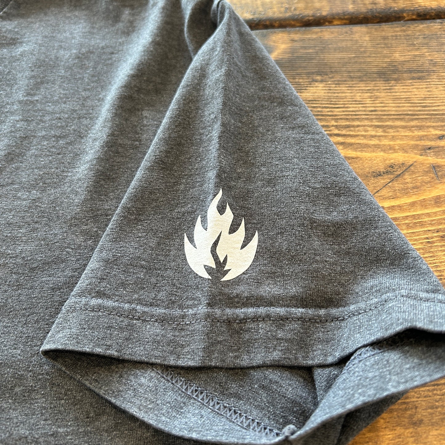 00's BLACK LABEL FIRE ブラックレーベル ロゴTシャツ グレー (L)/A7556T-SO