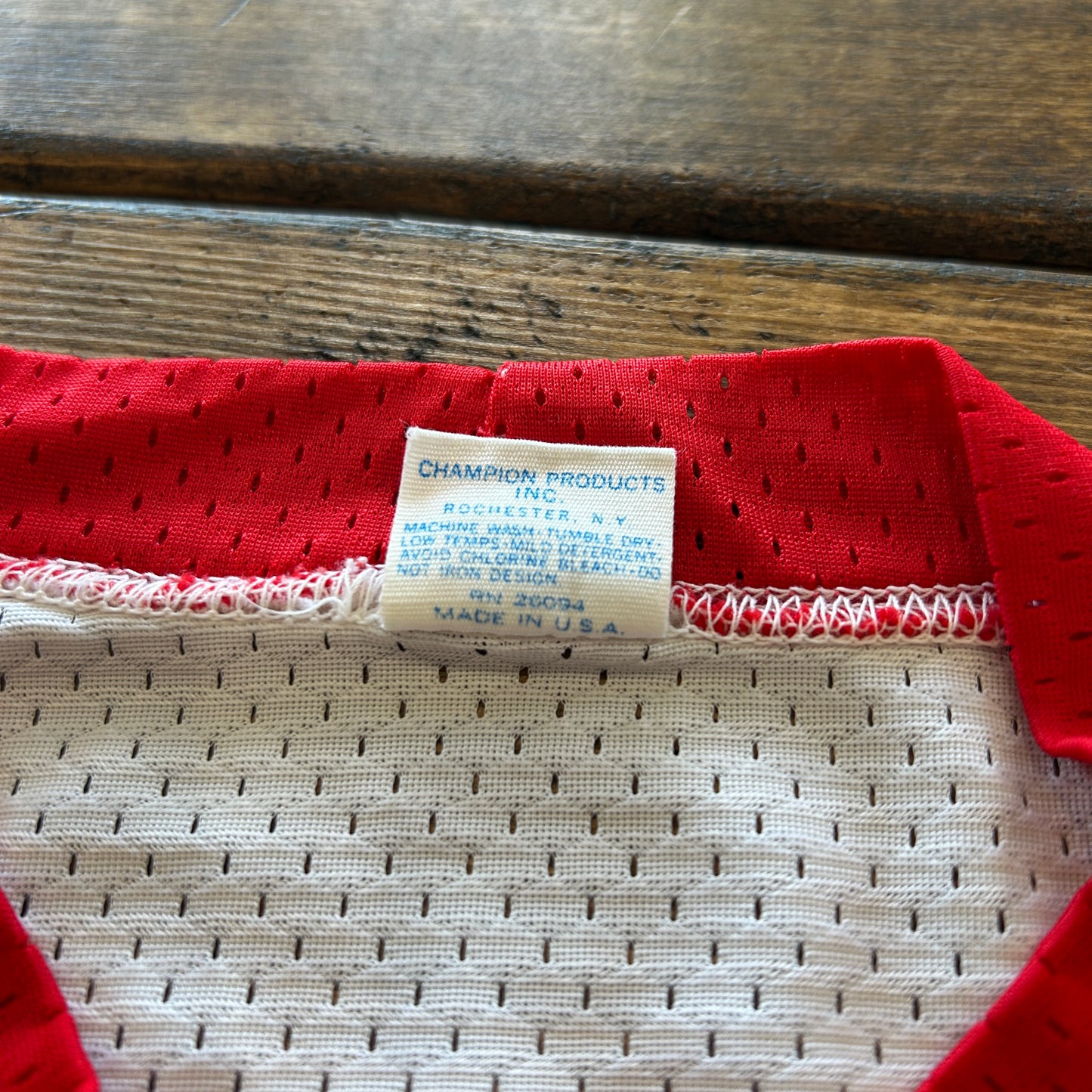 70's champion "HERITAGE STAFF" Tシャツ ホワイト (44)/A7560T-SO