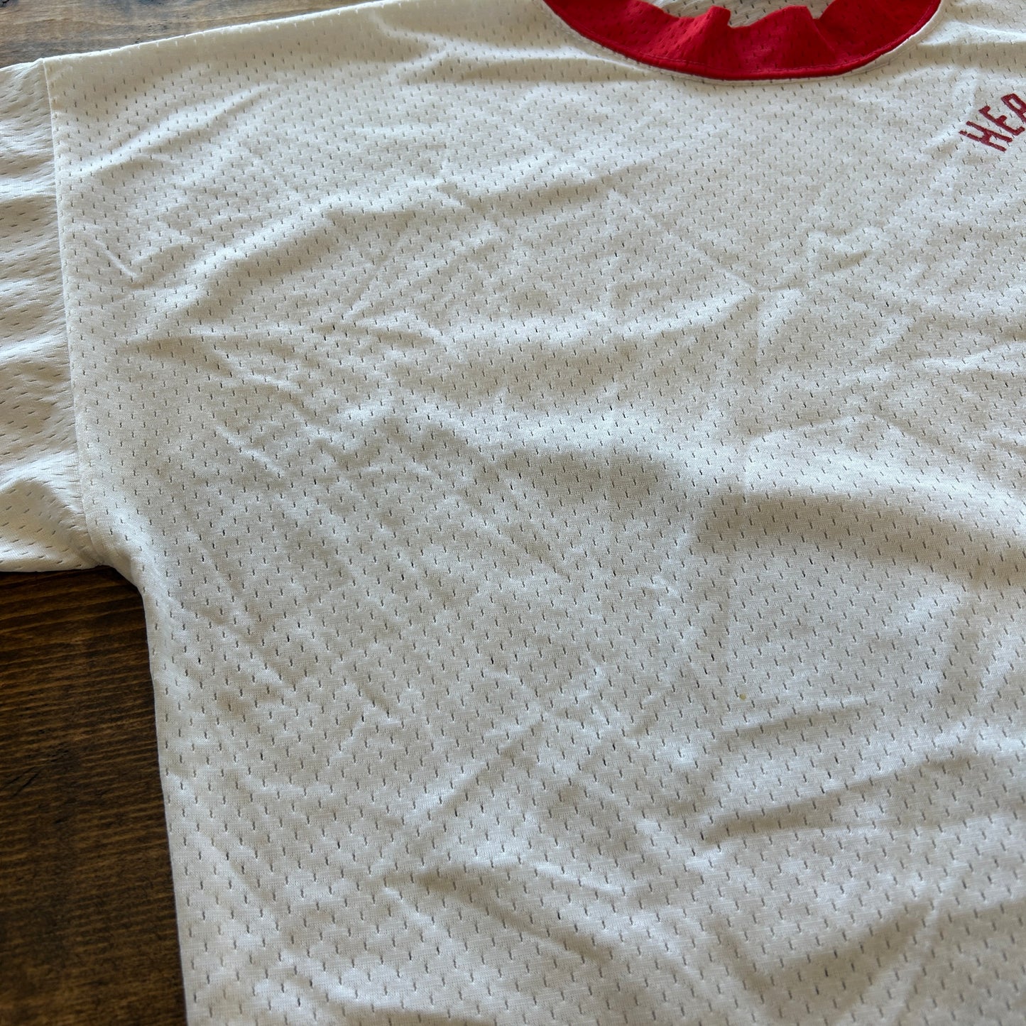 70's champion "HERITAGE STAFF" Tシャツ ホワイト (44)/A7560T-SO