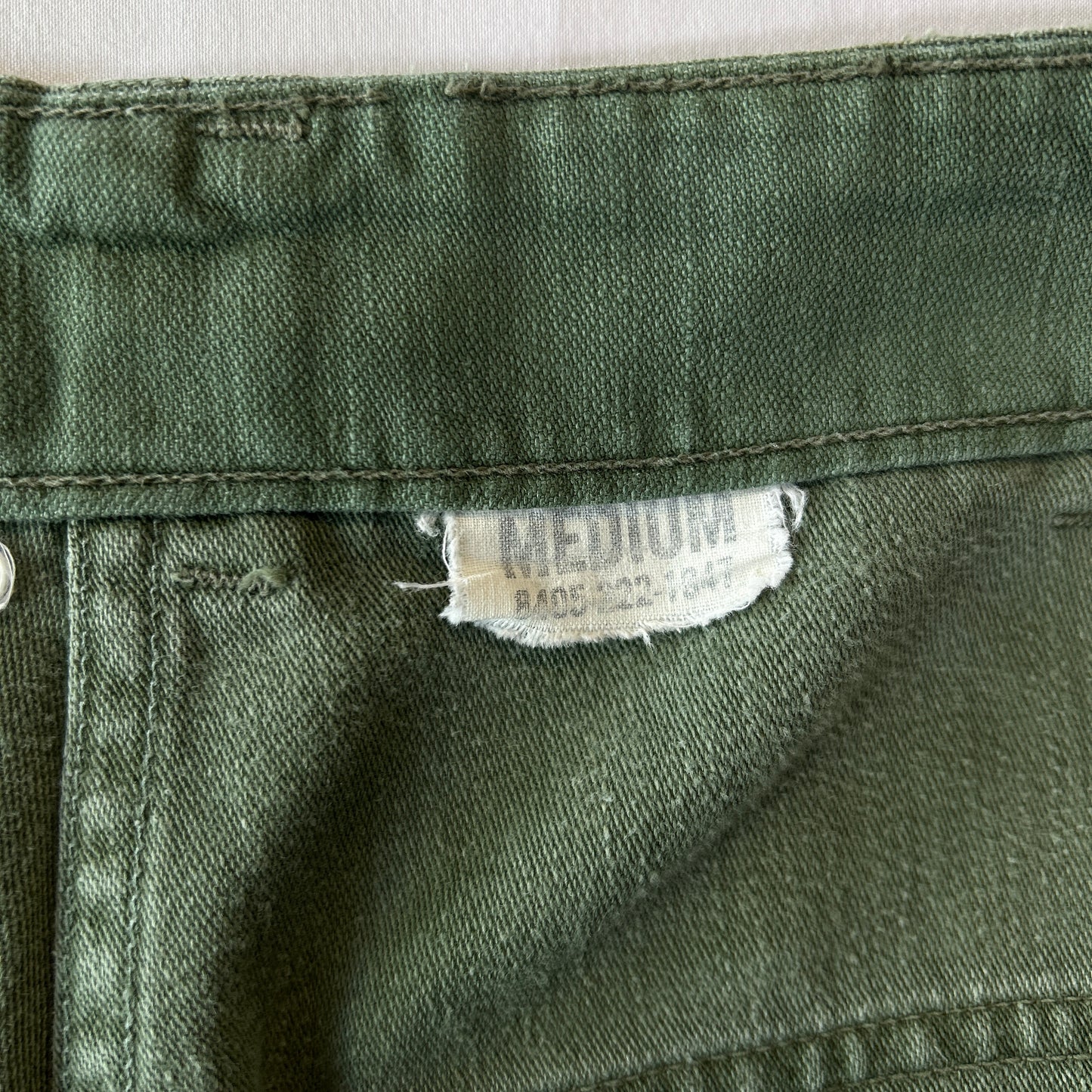 60's U.S.ARMY OG-107 Utility Pants ベイカーパンツ サイドアジャスター 平ボタン(Medium)/C1448P-SO