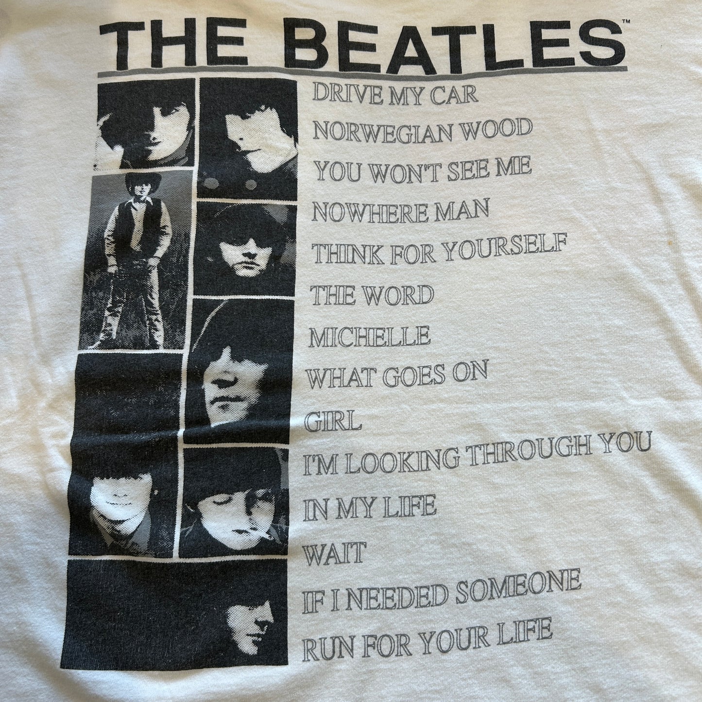 90's The Beatles ビートルズ RUBBER SOUL Tシャツ 白(L)A7612T-SO
