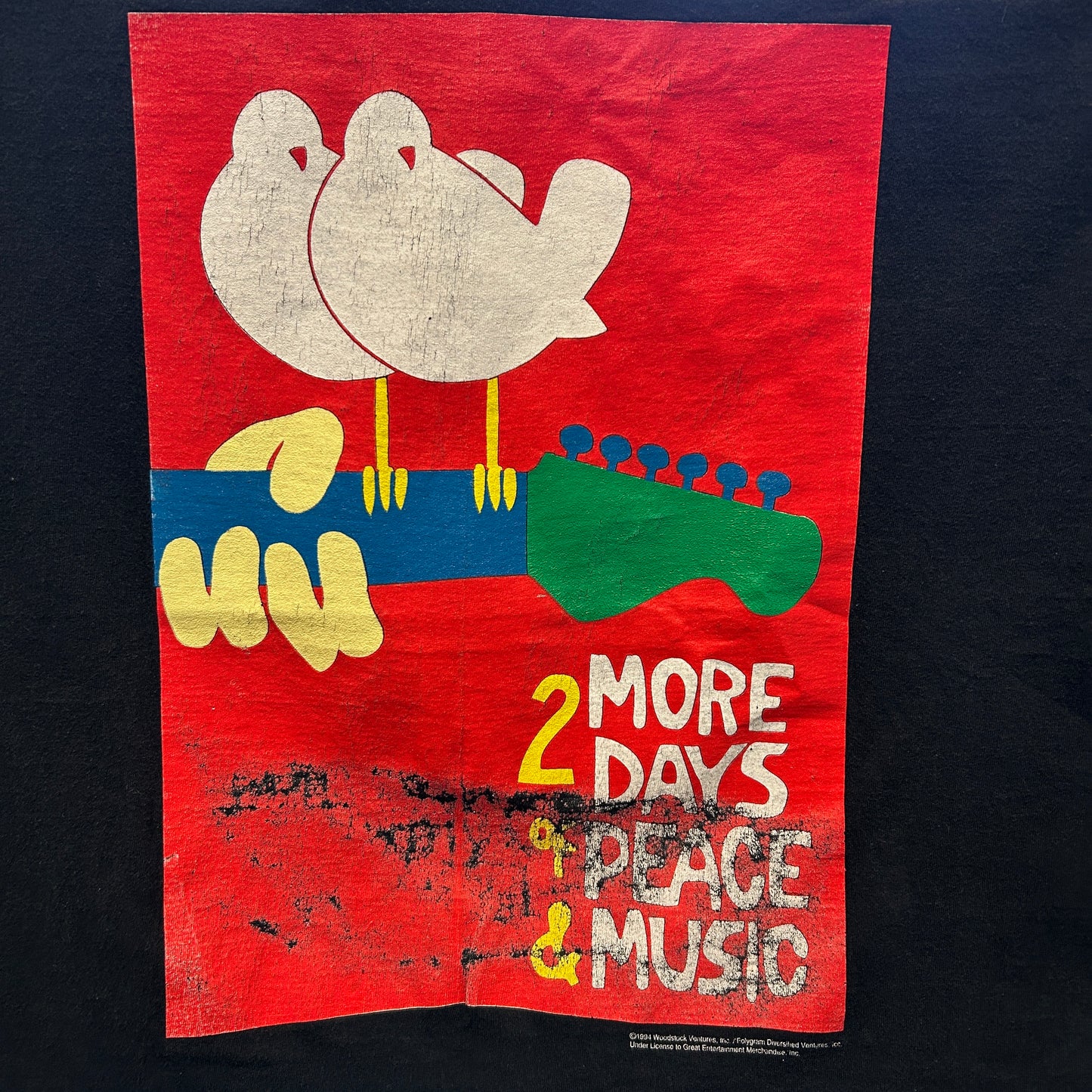 90's GEM WOOD STOCK94' ウッドストックフェス Tシャツ シングルステッチ 黒(XL)/A7380T-SO