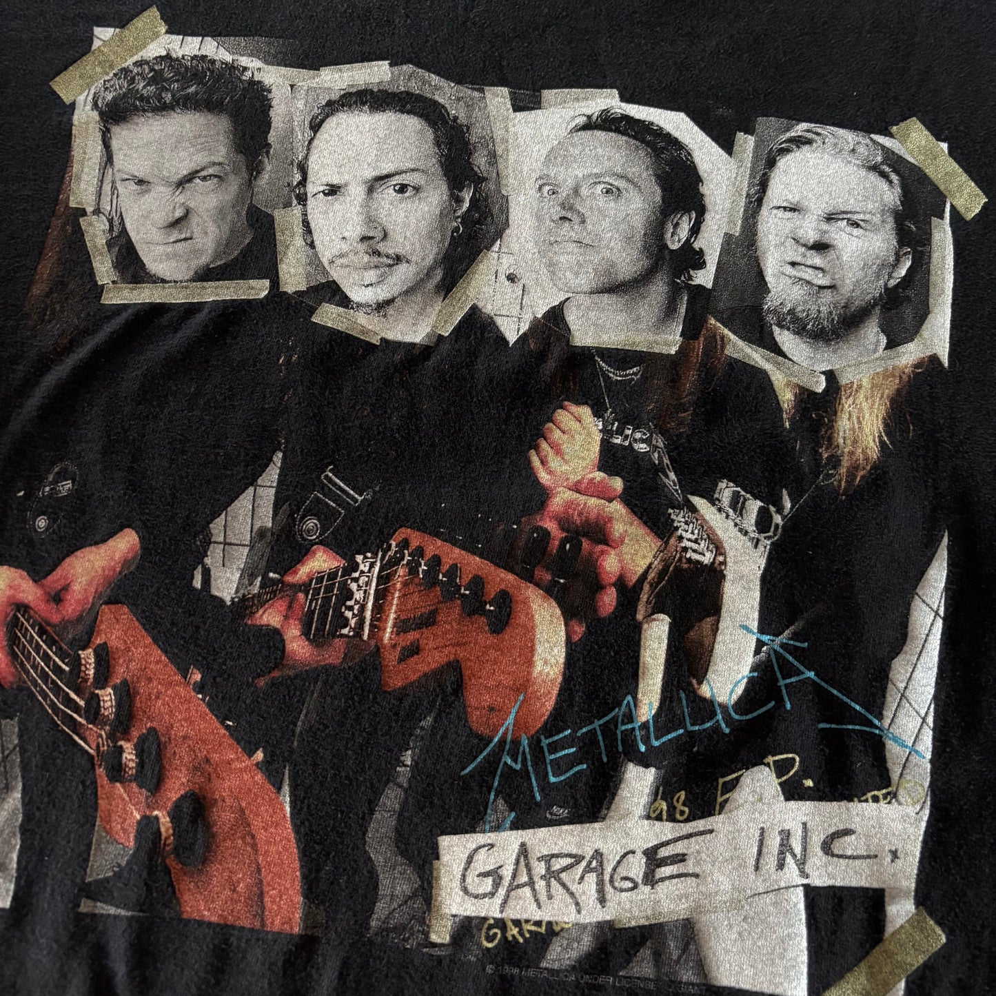 90's giant METALLICA GARAGE INC. アルバム ジャケ写 Tシャツ 黒 L /A4313T-SO