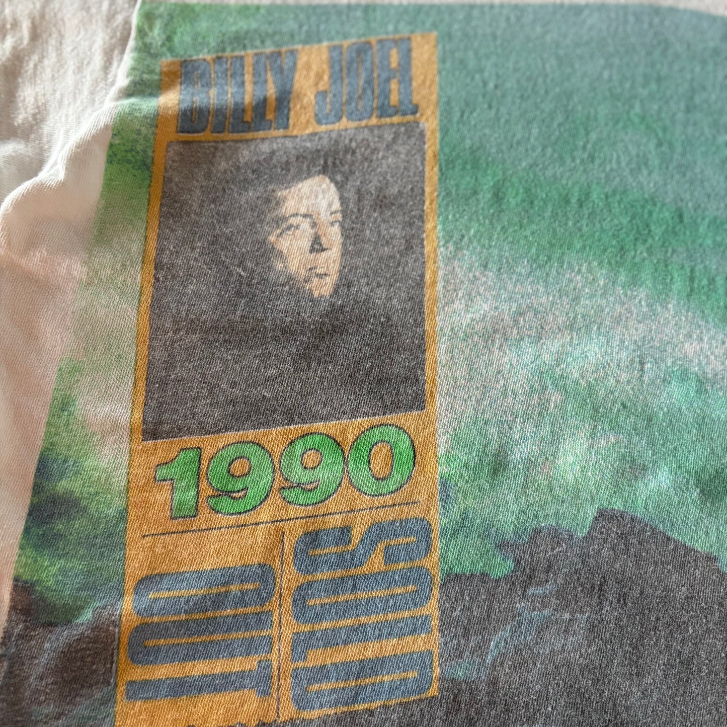 90's BILLY JOEL STORM FRONT 1990 ツアーTシャツ 白 サイズ不明 /A7505T-SO