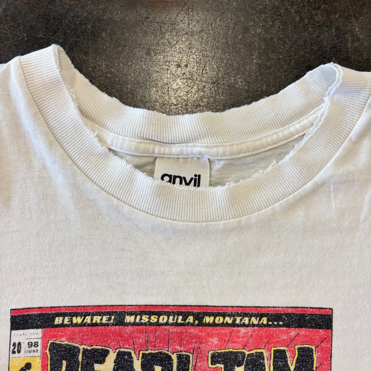 90's anvil PEARL JAM 1998 YIELD TOUR プリントTシャツ 白 L /A7503T-SO