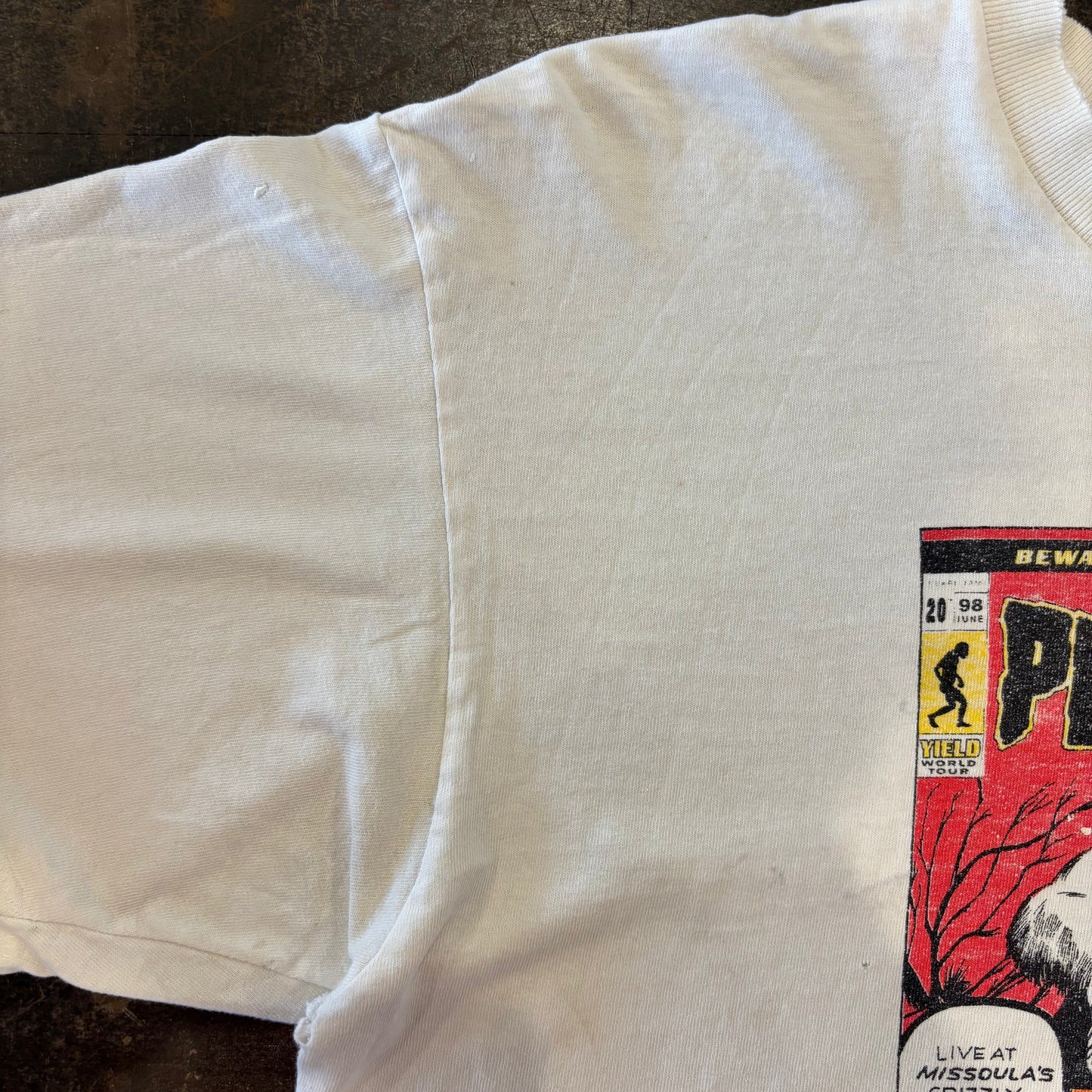 90's anvil PEARL JAM 1998 YIELD TOUR プリントTシャツ 白 L /A7503T-SO