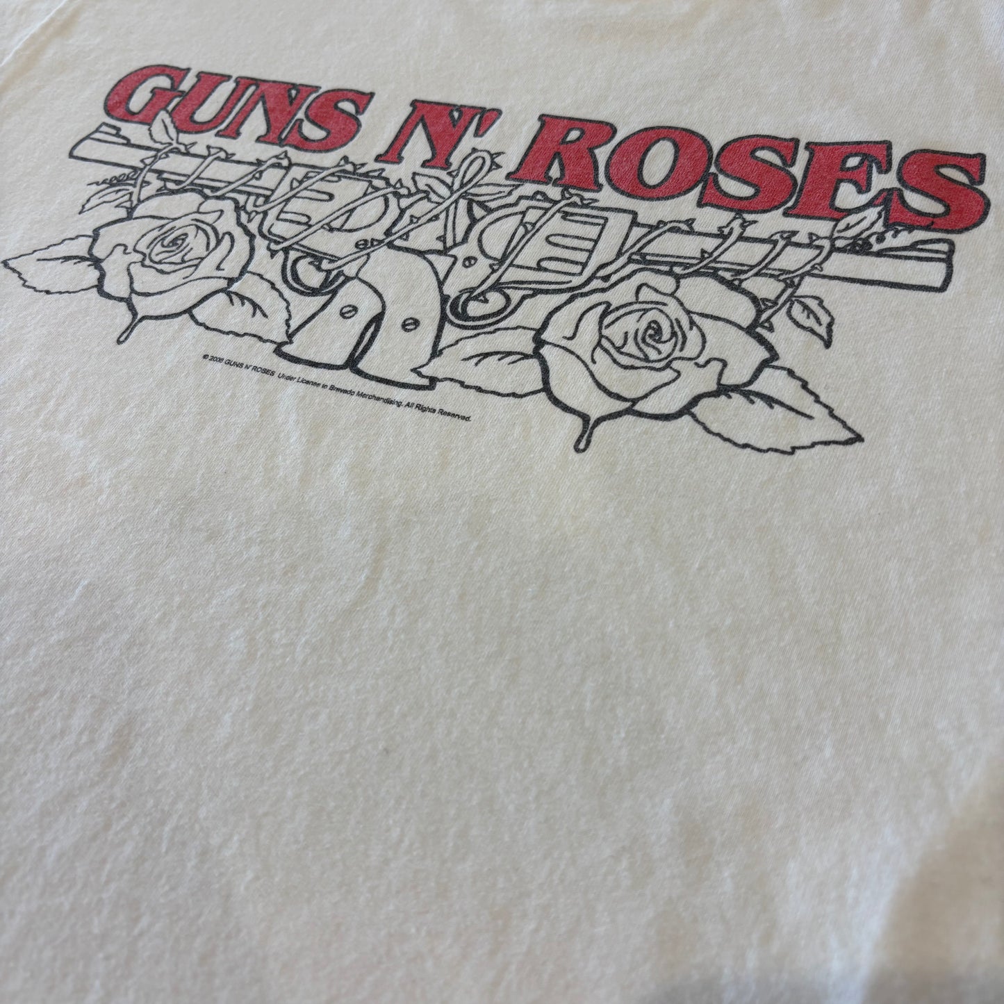 00's Hanes GUNS N' ROSES 文字プリントTシャツ 白 M /A6624T-SO