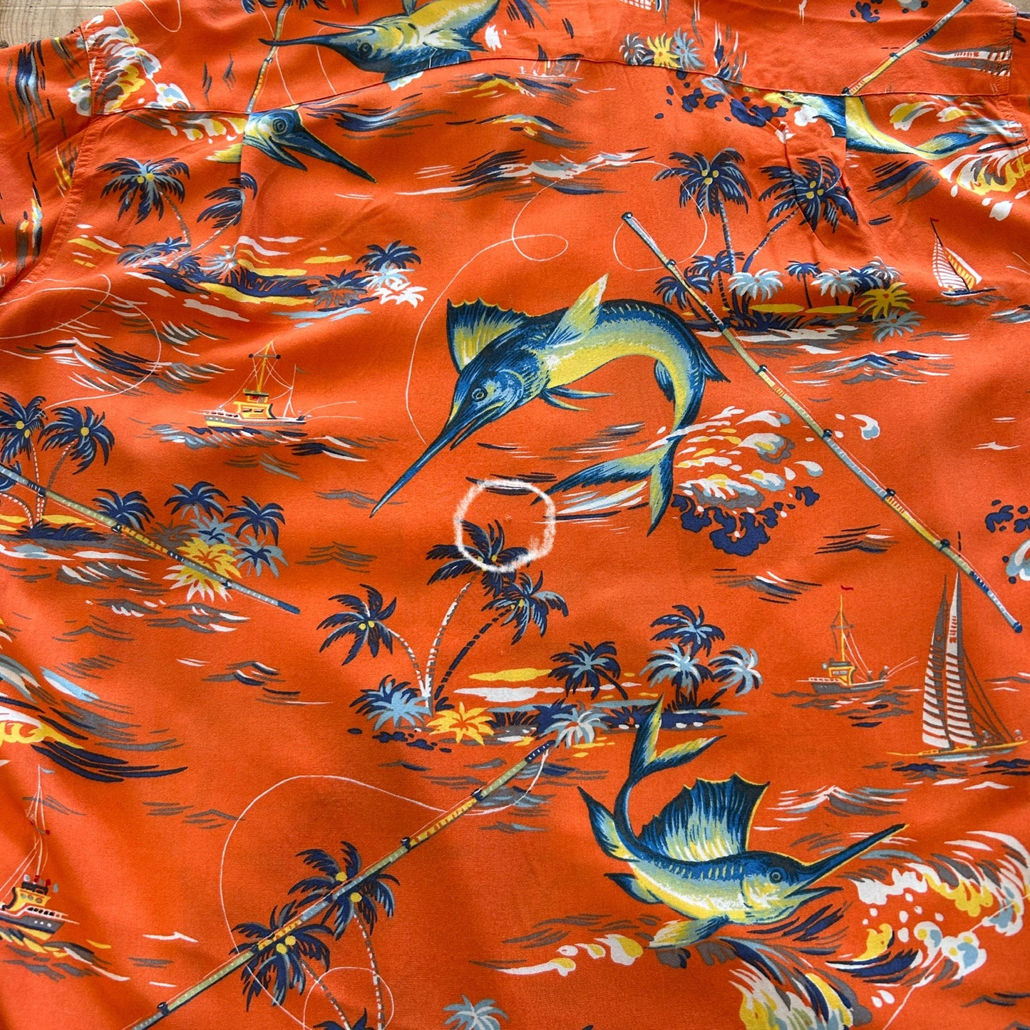 90's Polo by Ralph Lauren ラルフ ビスコースアロハシャツ オレンジ(L)A7640SH-SO