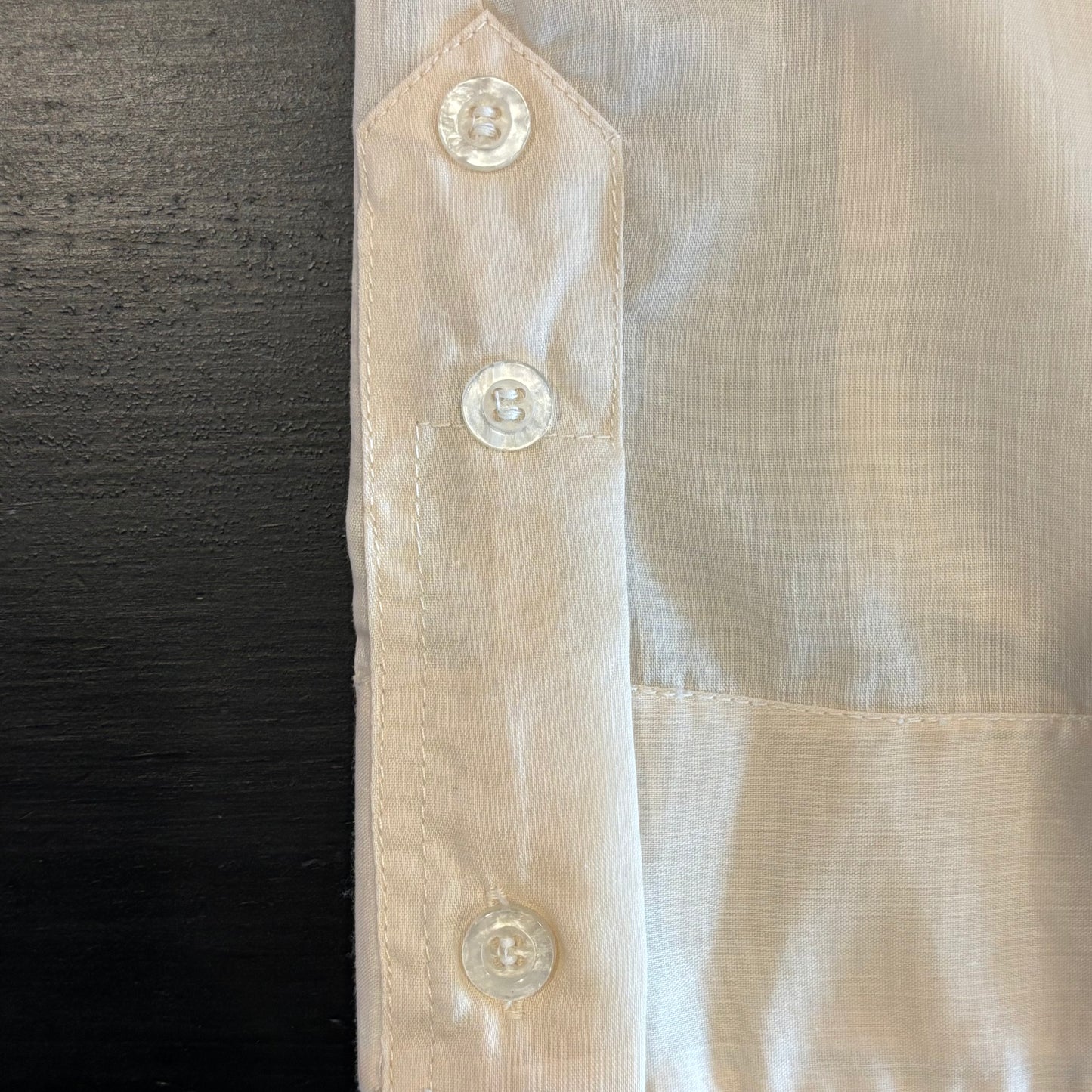 70's LOL TUN キューバシャツ 刺繍 半袖シャツ 白 (L)/A3759S-SO