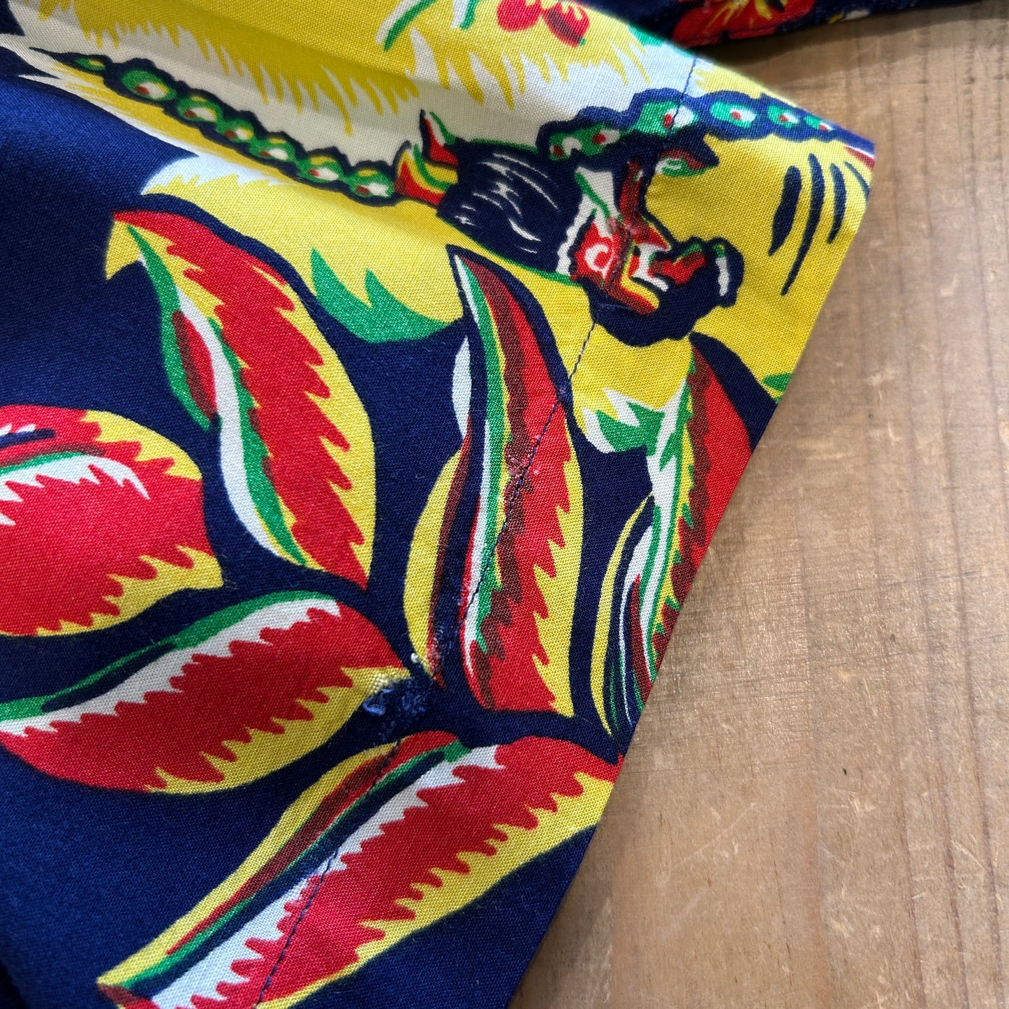 90's Polo by Ralph Lauren ラルフ CALDWELL アロハシャツ オープンカラー 紺(M)/A7418SH-SO