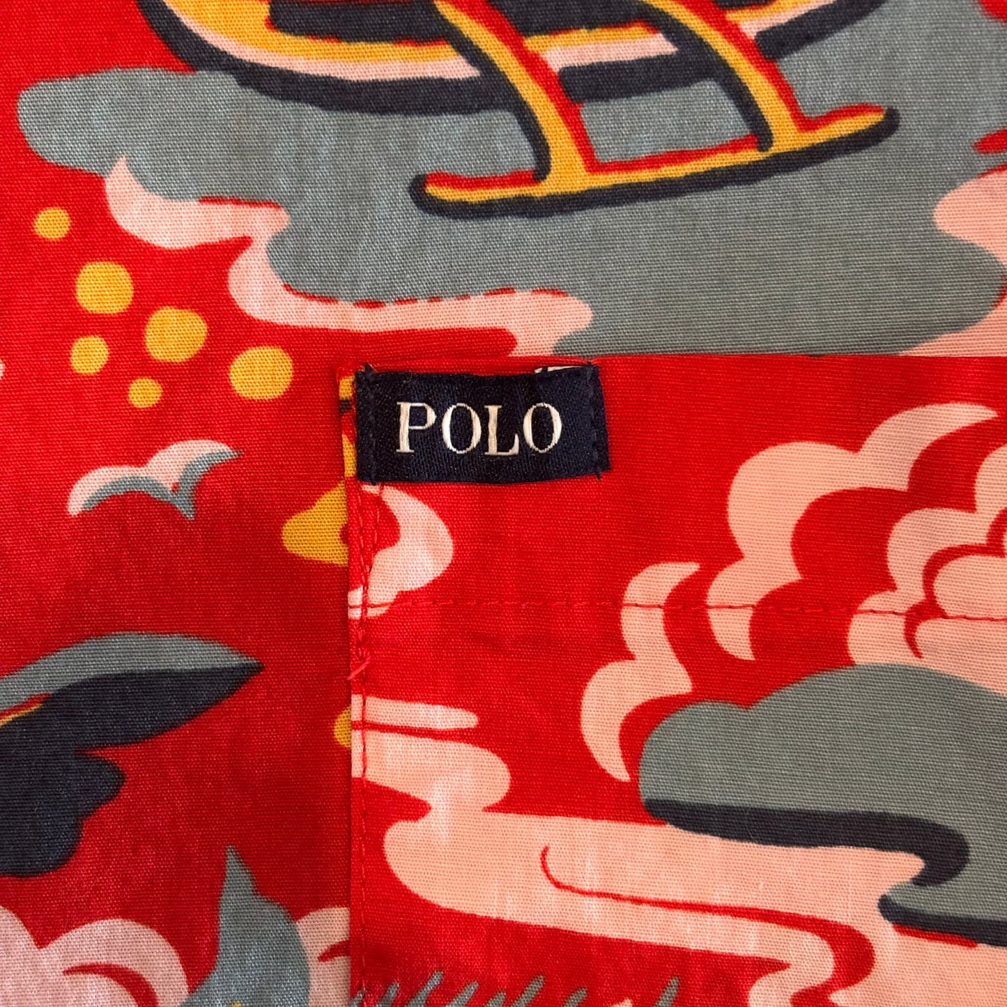00's Polo Ralph Lauren アロハシャツ 赤 (XL)/A4389S-SO