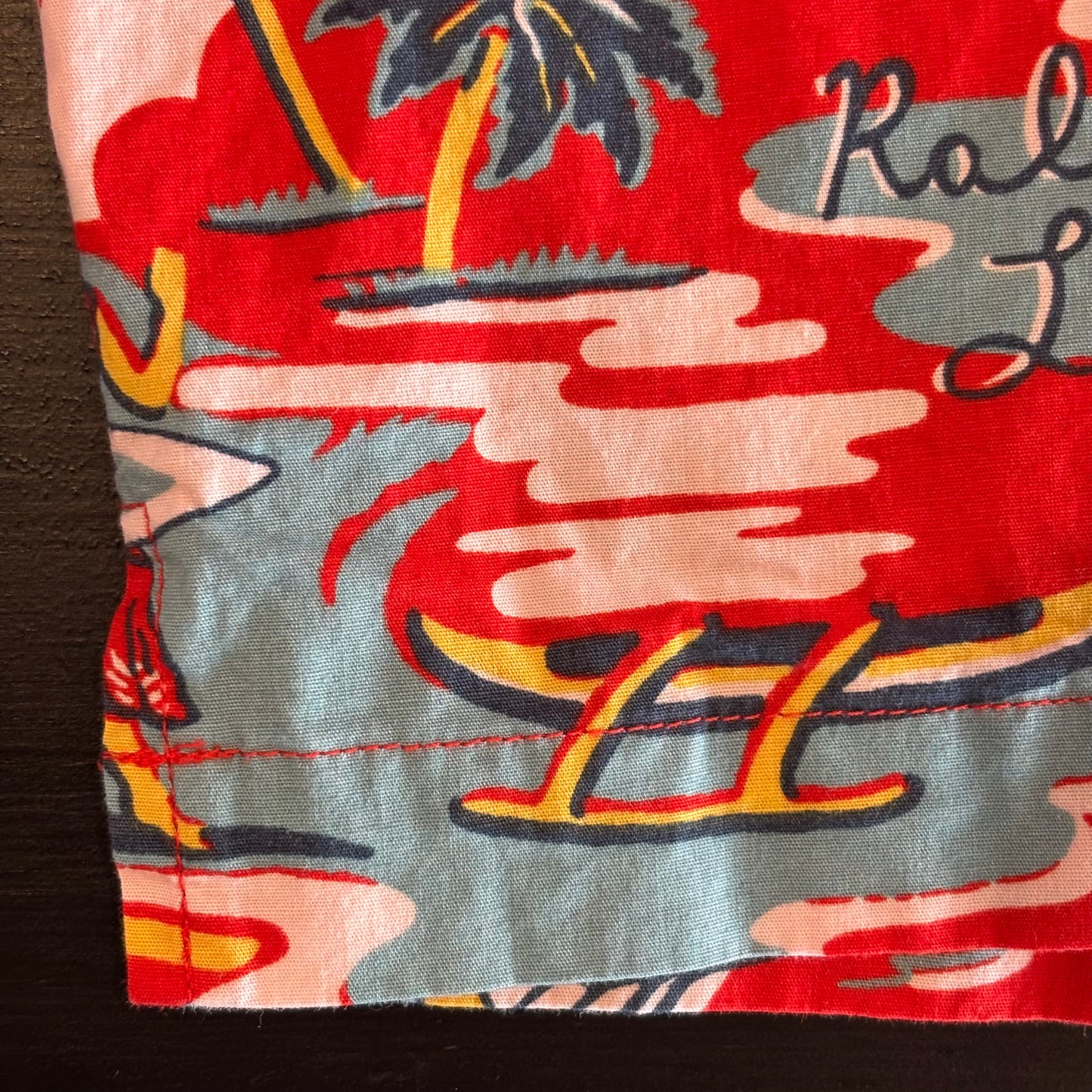 00's Polo Ralph Lauren アロハシャツ 赤 (XL)/A4389S-SO
