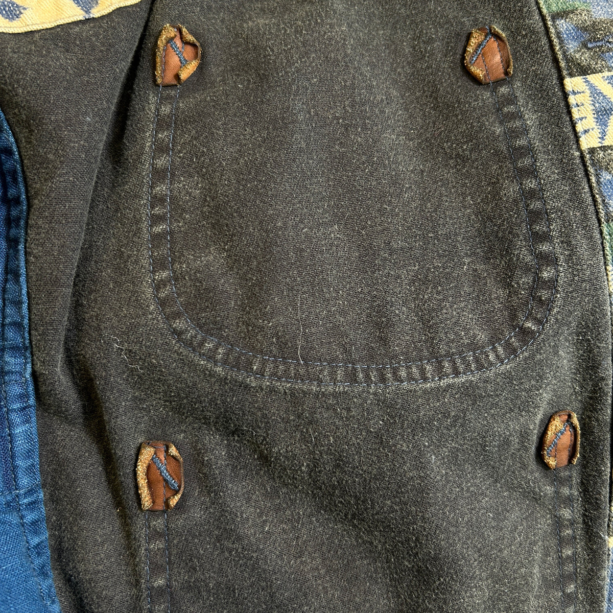 00's RRL ラルフローレン Southwestern Vest ネイティブ柄ベスト ジレ ブルー(M)/A9196V-SO