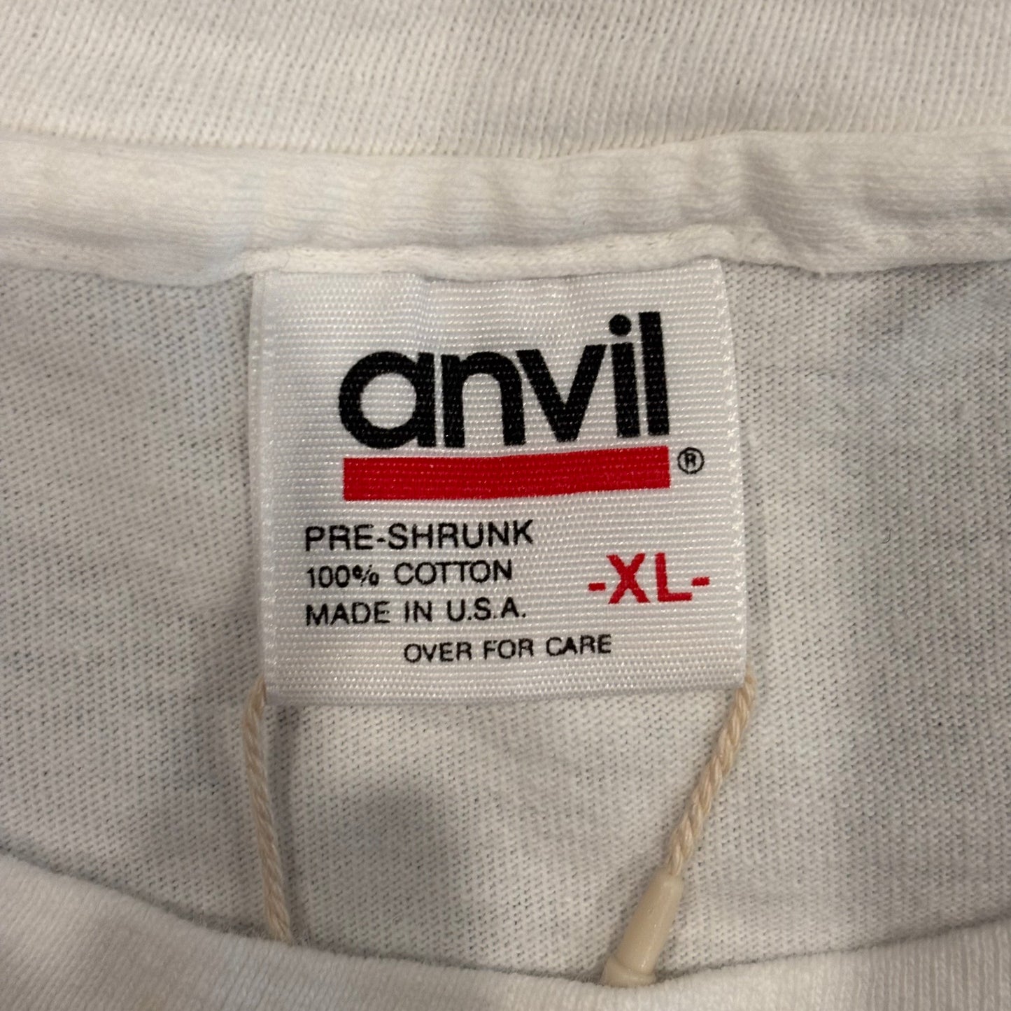 90's anvil Crazy Man アルコールTシャツ シングルステッチ 白 (XL)/B2797T-SO