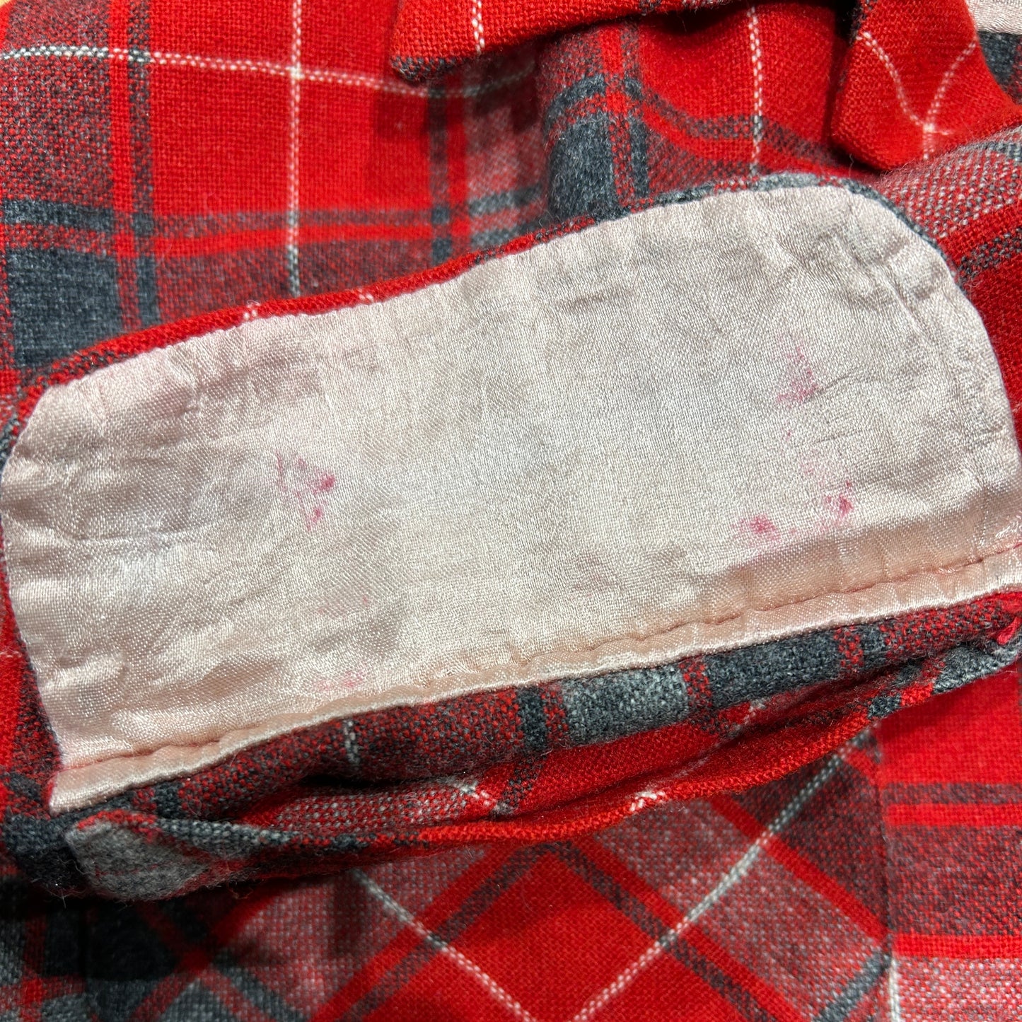 60's LEVI'S リーバイス オープンカラーウールチェックシャツ 赤グレー黒/A9623SH-SO