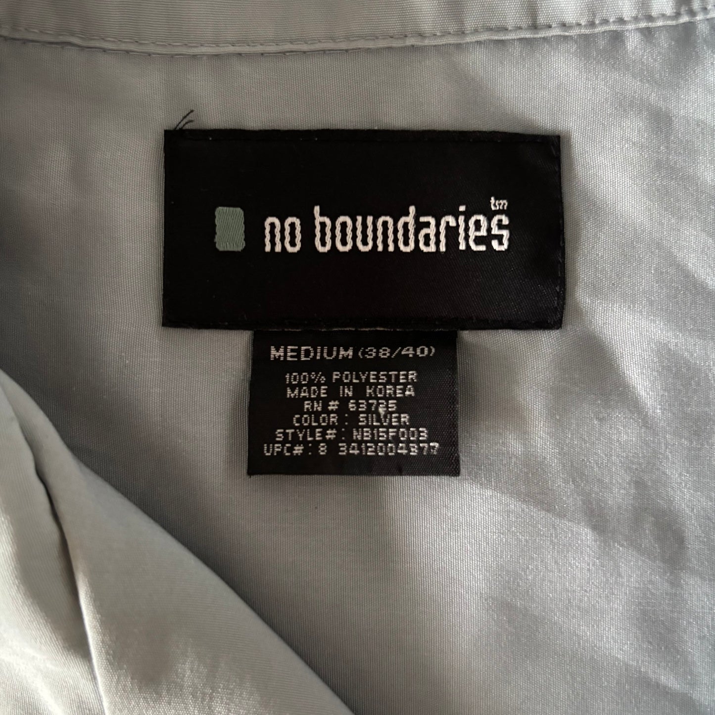 00's no boundaries ファイヤーパターン オープンカラーシャツ グレー M /B2616S-SO