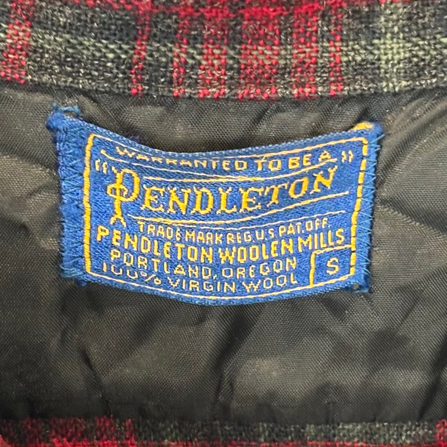 50’s PENDLETON ボードシャツ レッド ダークグリーン (S)/A5077SH-SO
