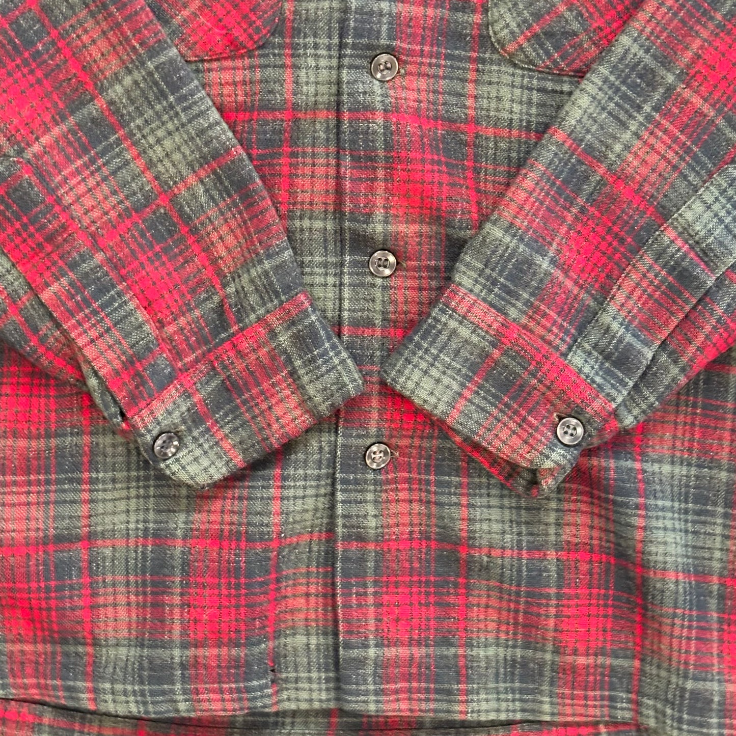 50’s PENDLETON ボードシャツ レッド ダークグリーン (S)/A5077SH-SO