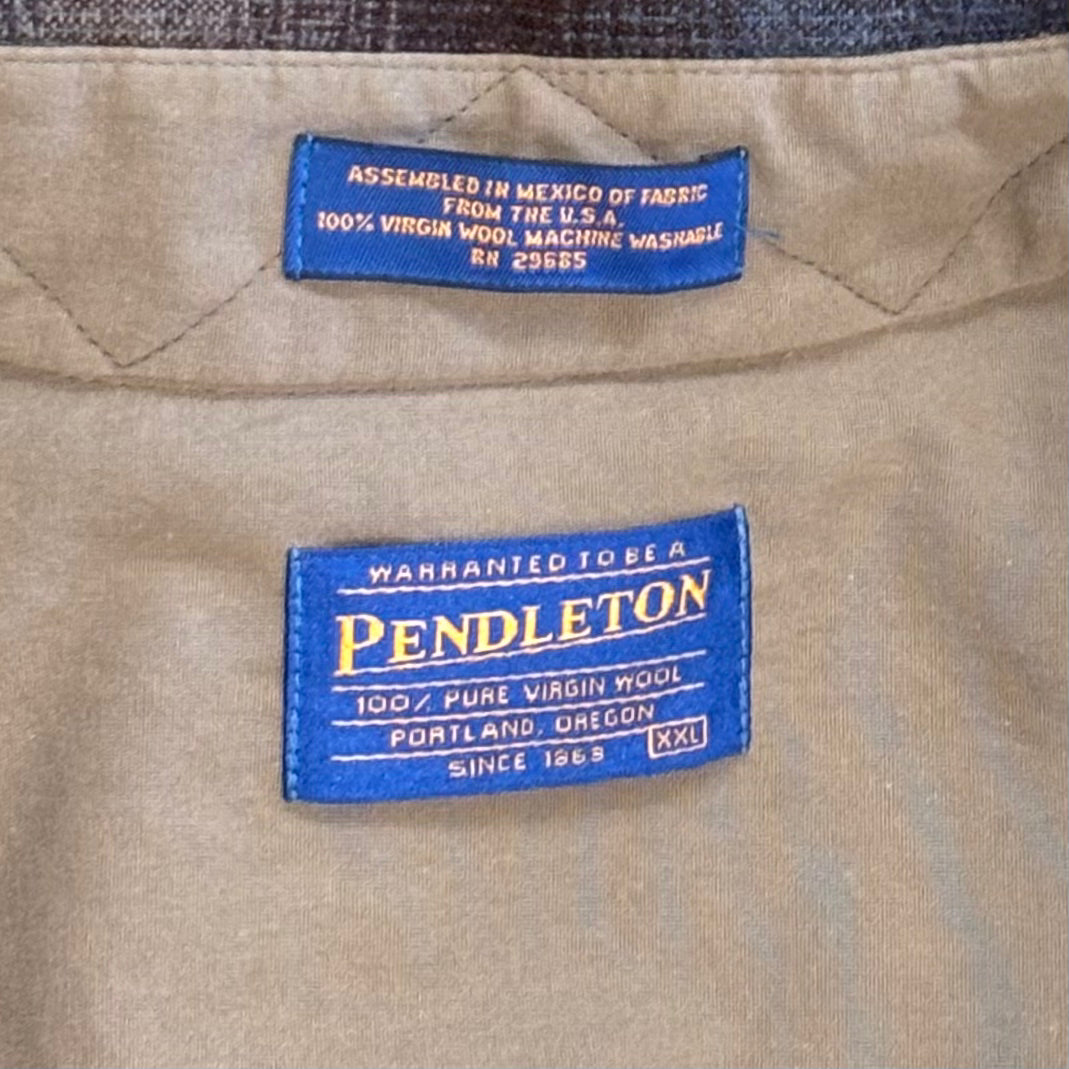 90’s PENDLETON ウールシャツ ブルー (XXL)/A5082SH-SO