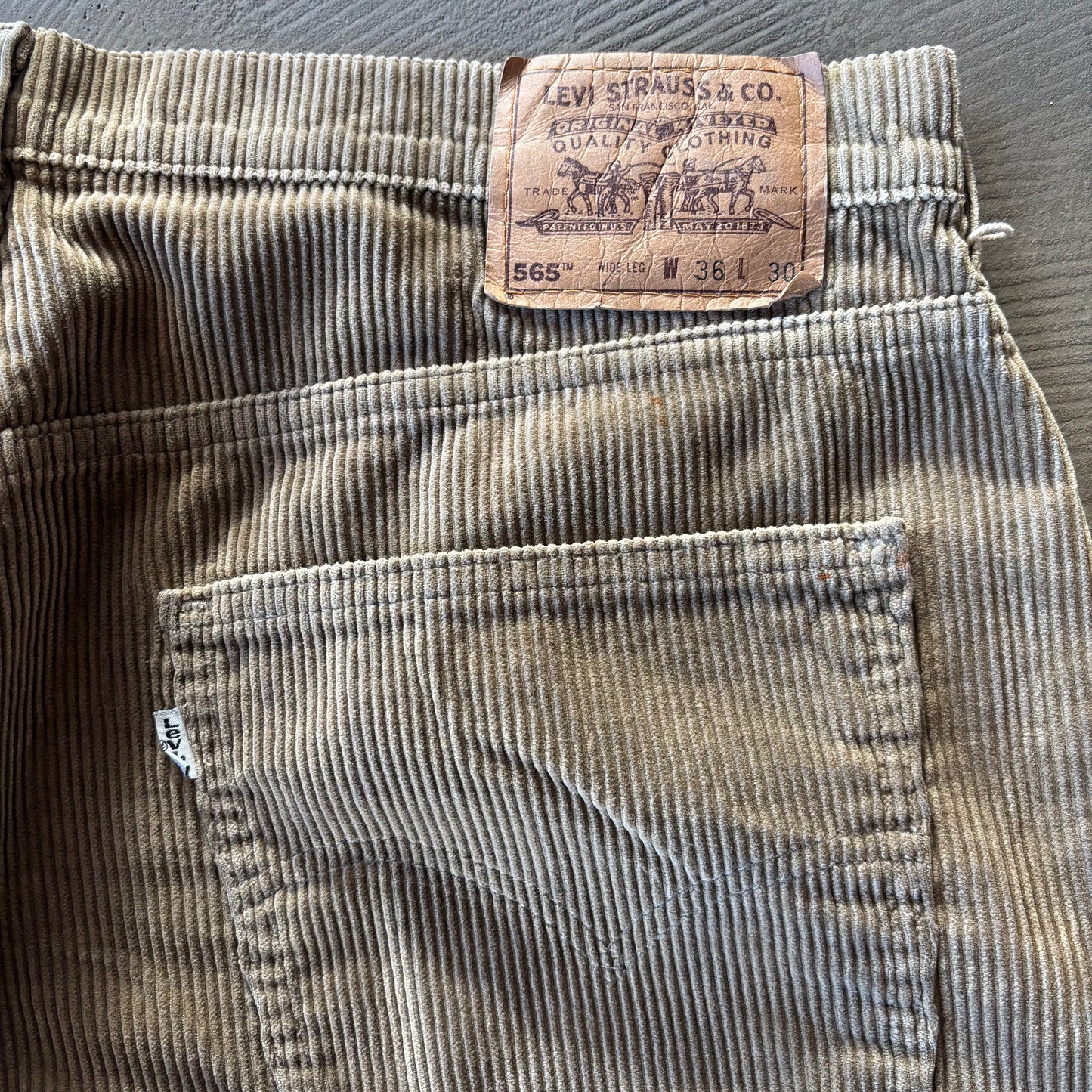 90's Levi's リーバイス 565 コーデュロイパンツ ベージュ (36×30)/B3361P-SO