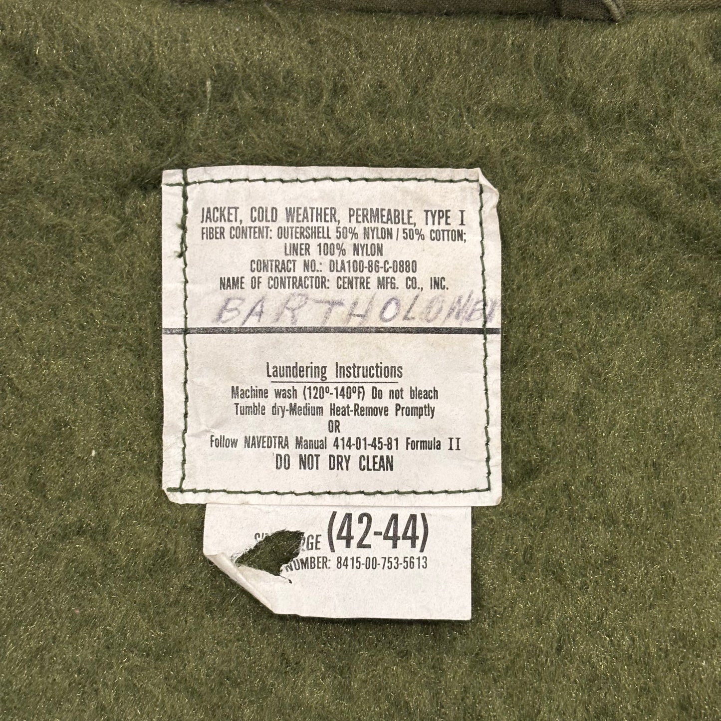 80's U.S.NAVY A2 デッキジャケット(L)/A6038J-SO