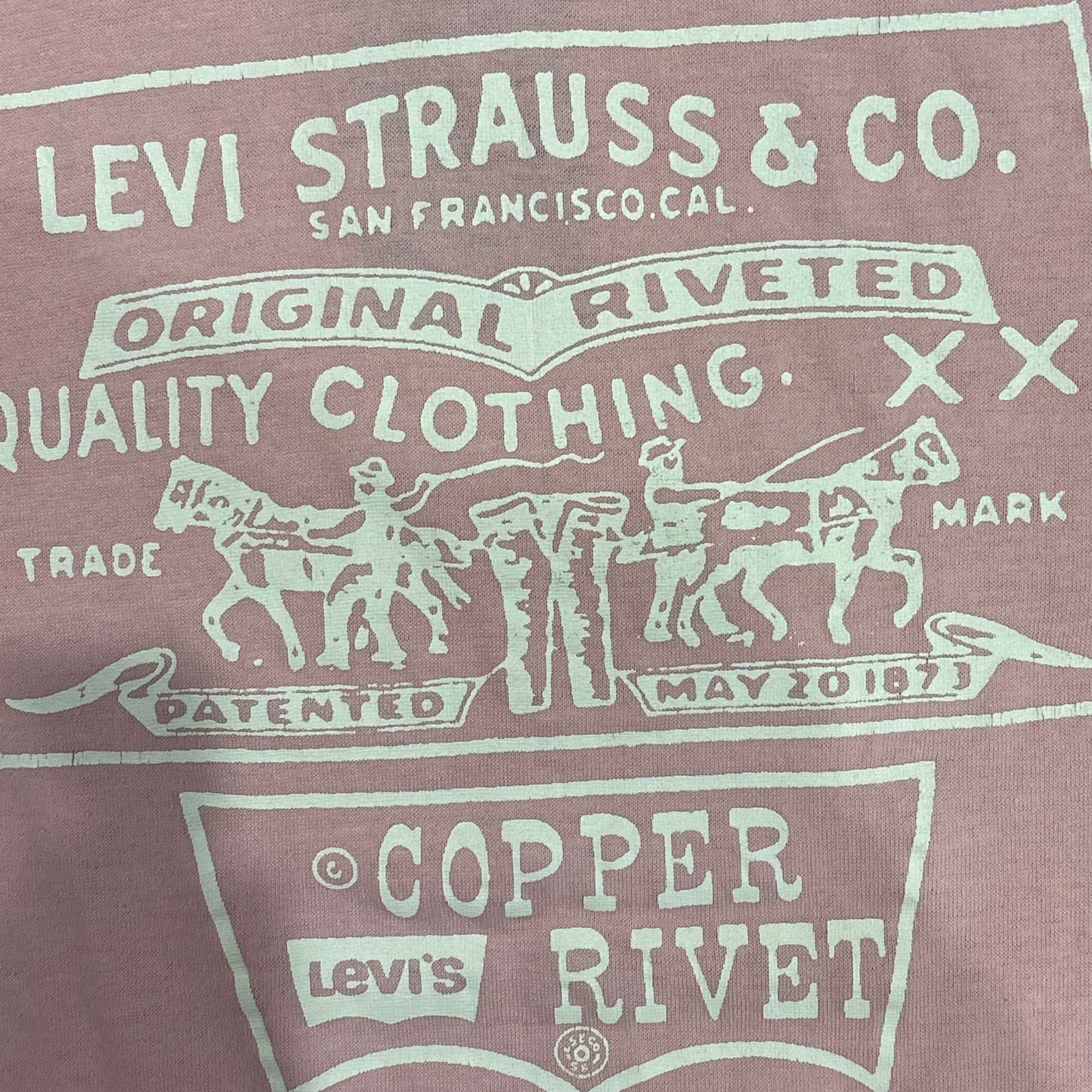 80's HEF-T Levi's リーバイス ロゴTシャツ ピンク (L) /A7269T-SO