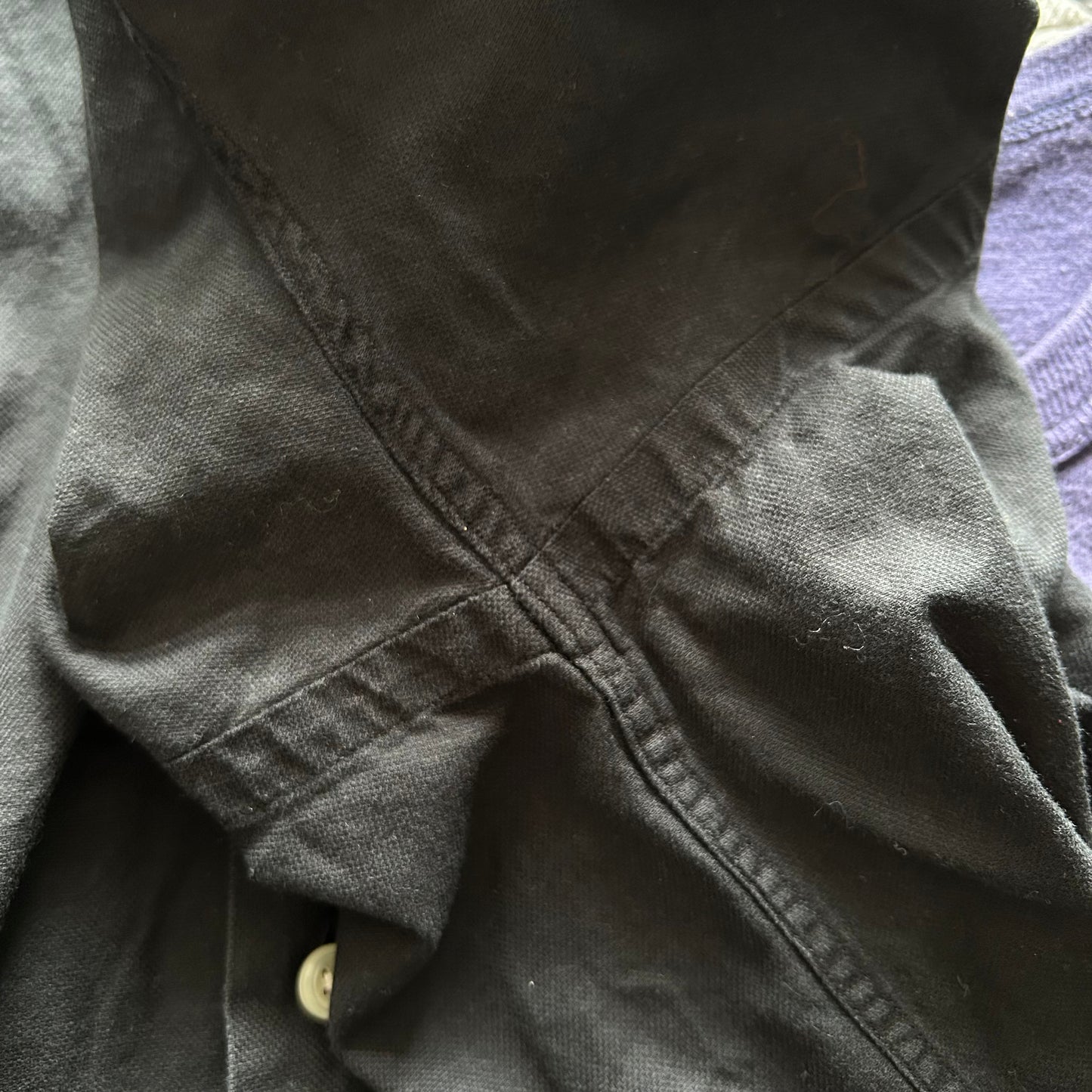 90's Polo Ralph Lauren CALDWELL オープンカラー半袖シャツ コットン裾ポニー 黒(XXL)/A6597SH-SO