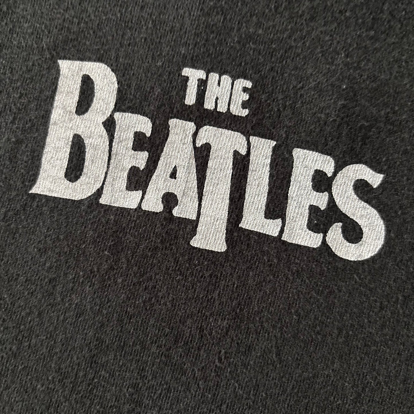 90's CalCru THE BEATLES 文字プリントTシャツ 黒 L /A7450T-SO
