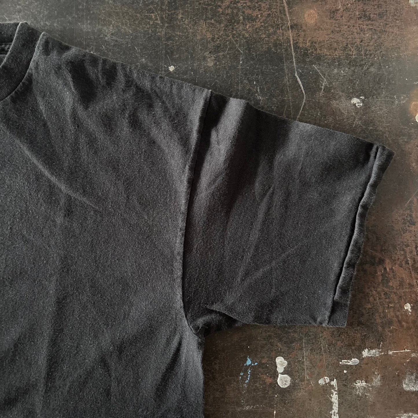90's CalCru THE BEATLES 文字プリントTシャツ 黒 L /A7450T-SO