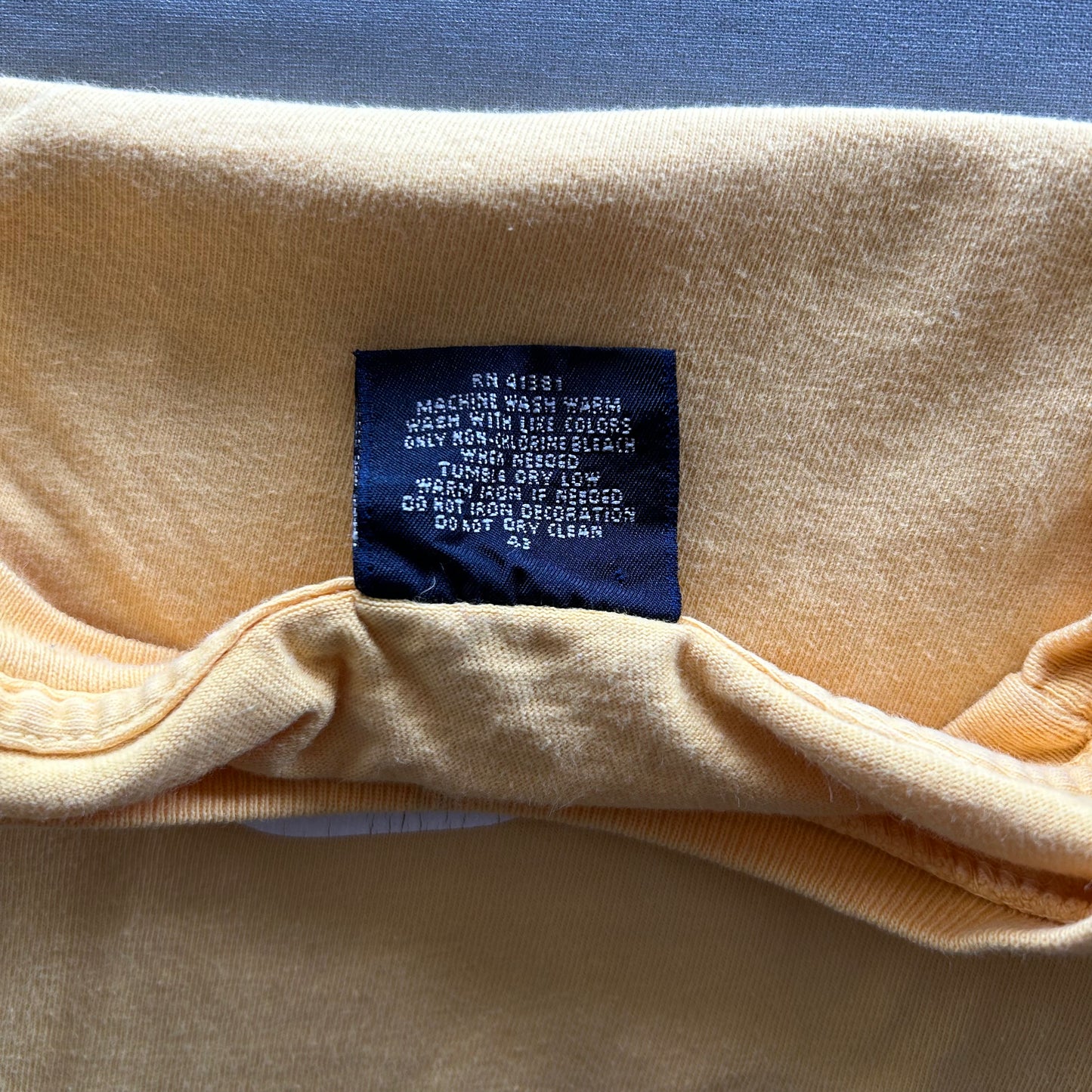 90's Polo Ralph Lauren ラルフローレン ロゴTシャツ 黄色(XL)/A6378T-SO