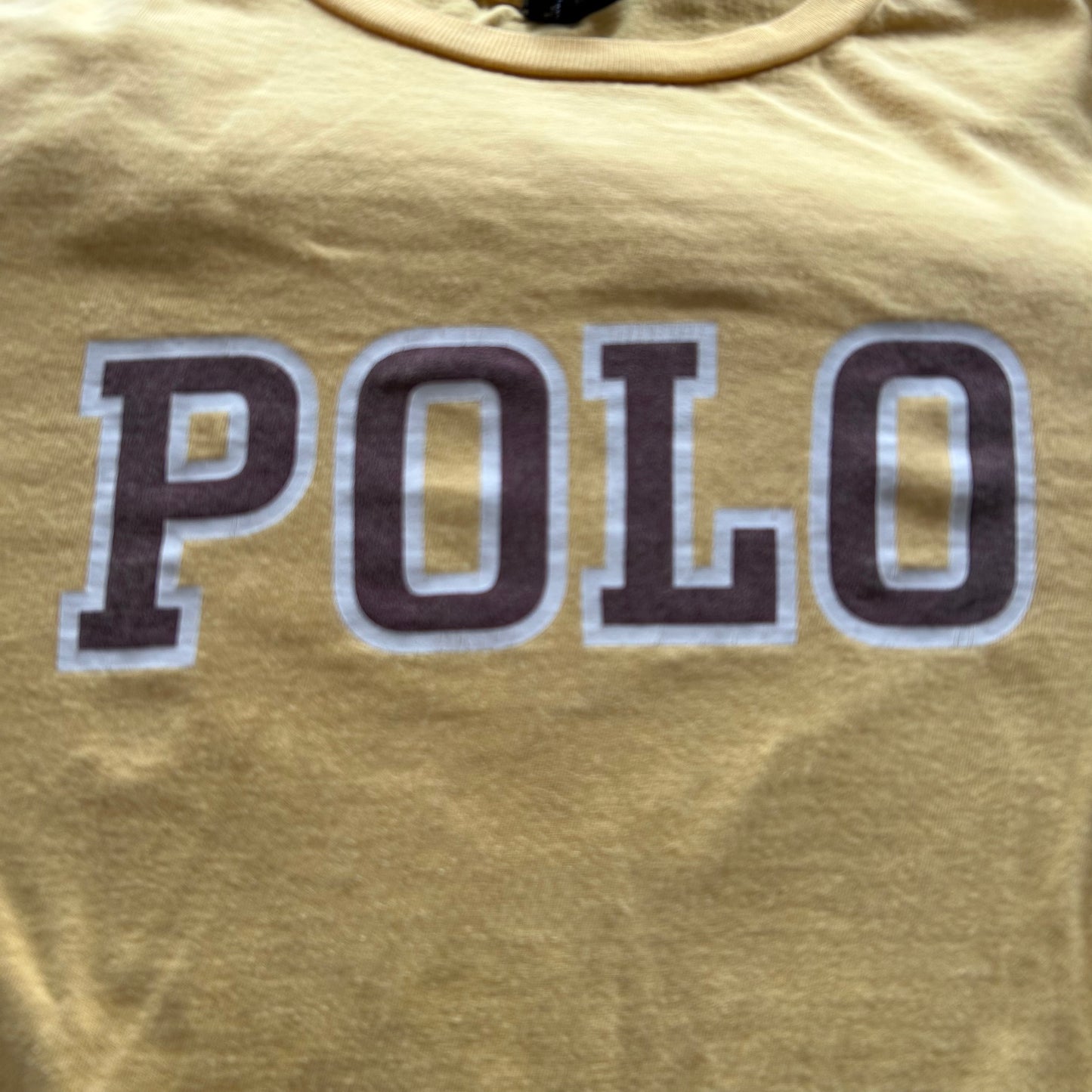 90's Polo Ralph Lauren ラルフローレン ロゴTシャツ 黄色(XL)/A6378T-SO