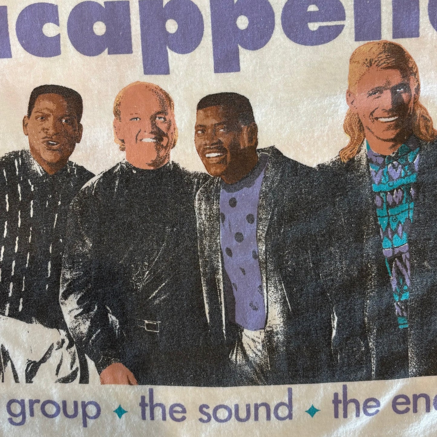 90's SCREEN STARS Acappella IS グループ アカペラ Tシャツ 白 (XXL)/B1968T-SO