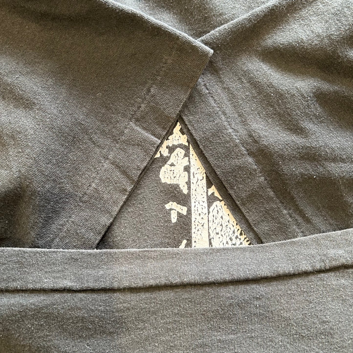 80's PEACEマーク アートTシャツ 黒/A6431