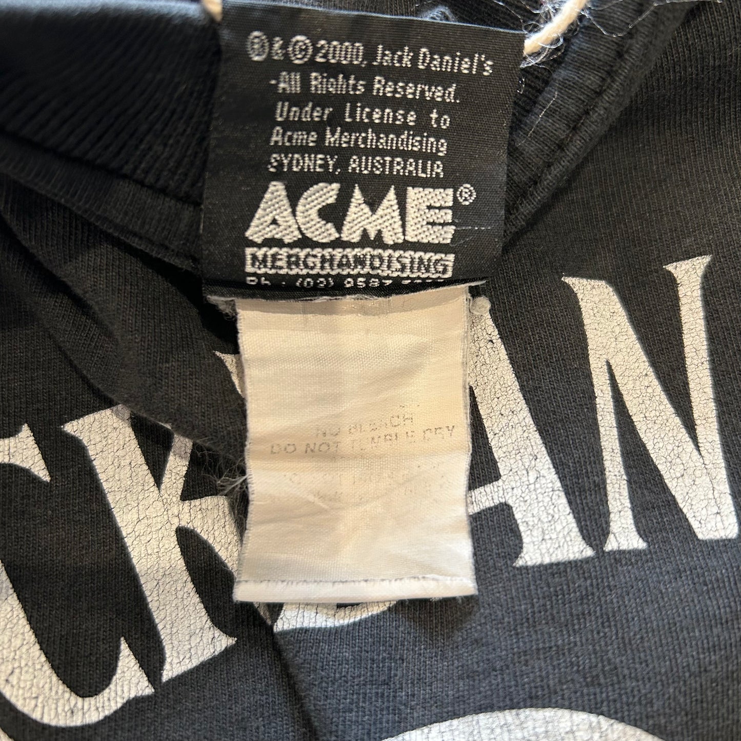90's Jack Daniel's プリントTシャツ 企業T 黒(サイズ不明)/A6418T-SO