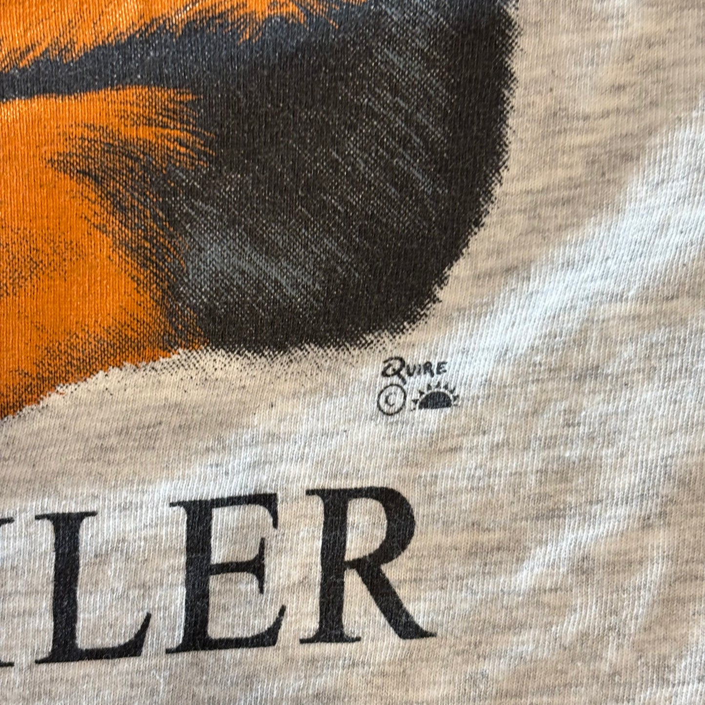 90's ROTTWEILER ロットワイラー 犬 アニマルプリントTシャツ 白 (サイズ不明)/A7401T-SO