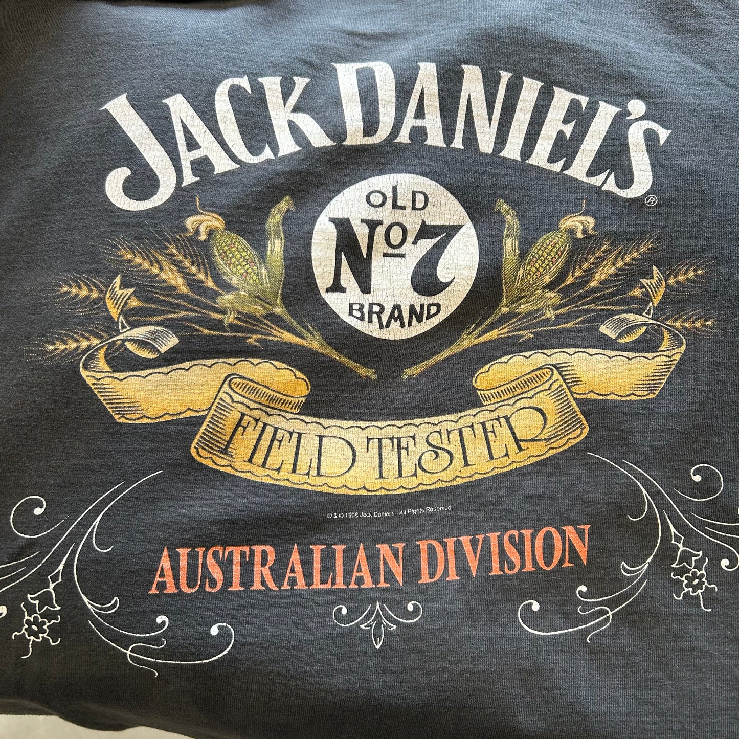 90's Jack Daniel's プリントTシャツ 企業T 黒(サイズ不明)/A6418T-SO