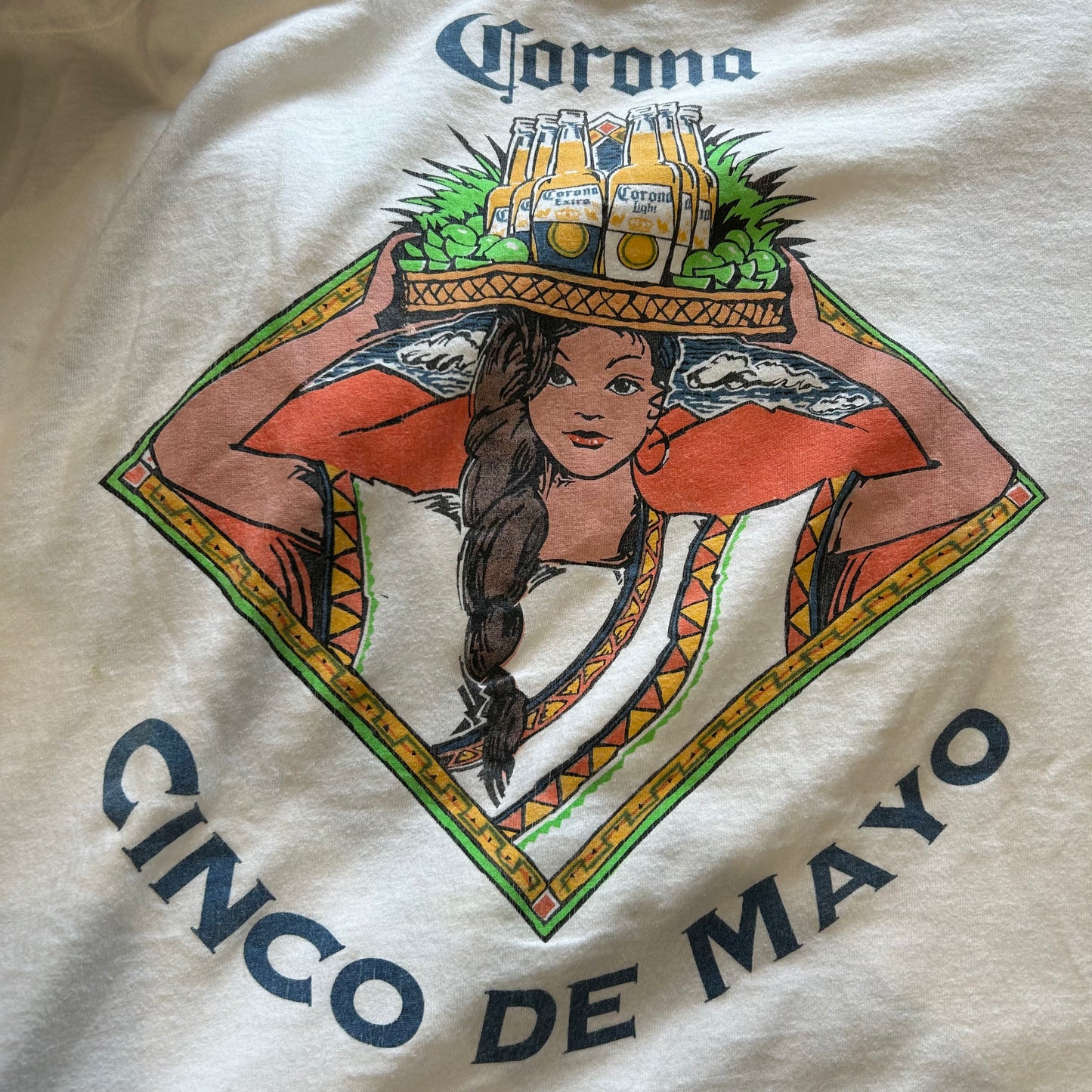 90's Fruit of The Loom THE Shag NaStys Tシャツ コロナビール 白(XL)/A6455T-SO