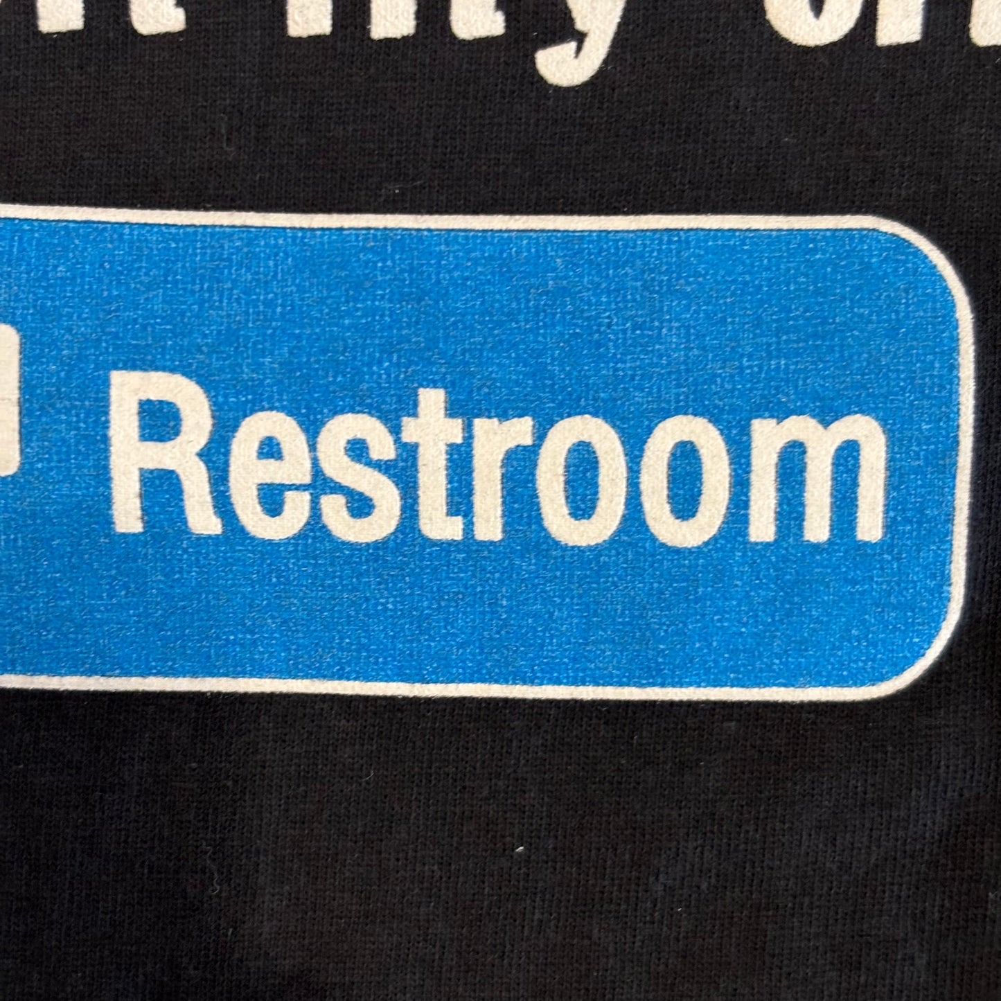 90's DELTA Restroom "If you need me... I'll be my throne" メッセージTシャツ 黒 (L)/B2808T-SO