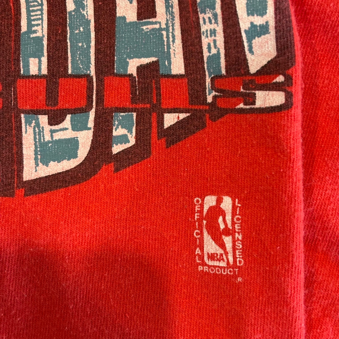 90's NBA Chicago Bulls マイケル・ジョーダン バスケTシャツ 赤 (サイズ不明)/A7595T-SO
