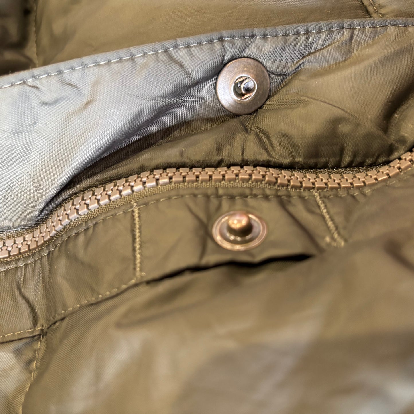 00's Ralph Lauren ラルフローレン ダウンベスト フード脱着可能 カーキ (2XL) /C0067V-SO