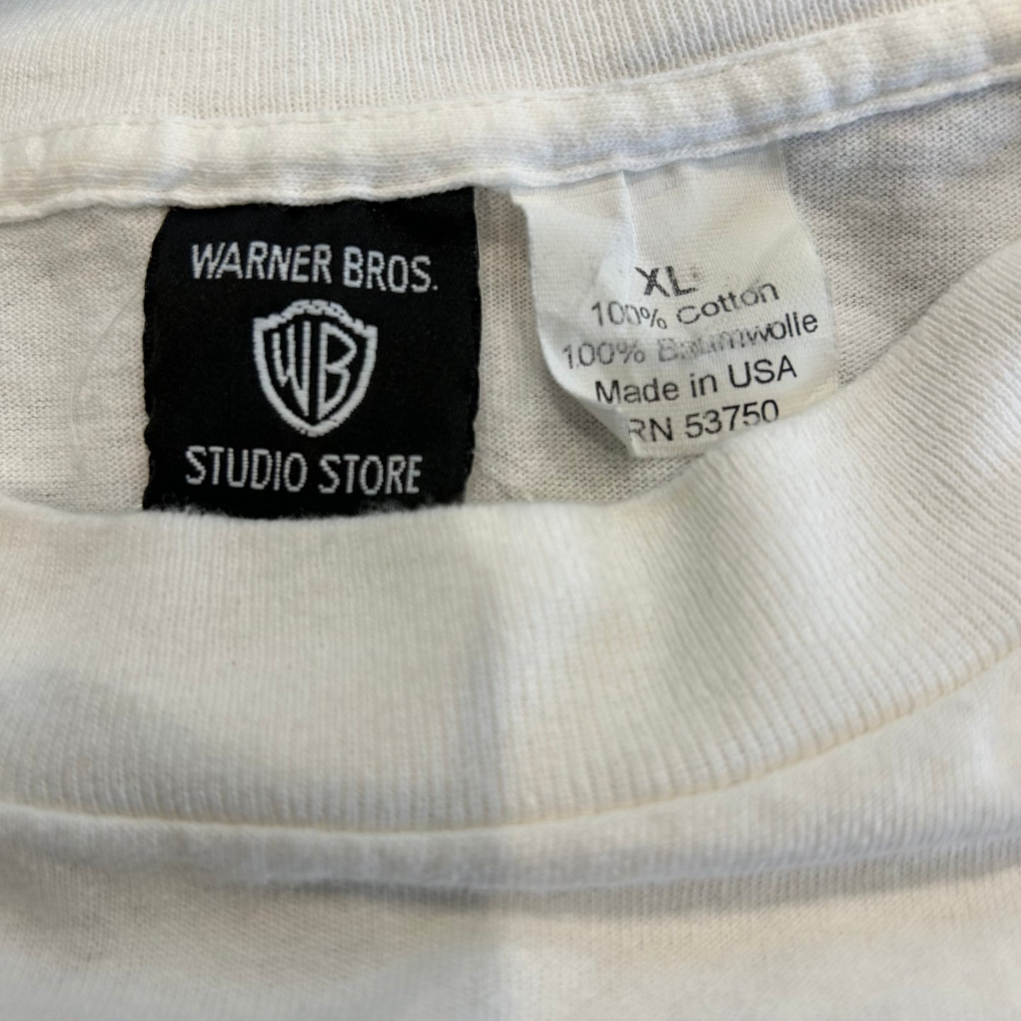 90's WARNER BROS フォグホーン・レグホーン プリントTシャツ ルーニー・テューンズ 白(XL)/B2137T-SO