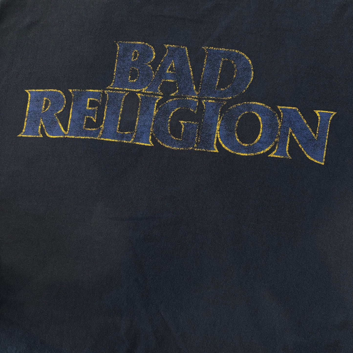 90's BAD RELIGION 文字プリント バンドTシャツ ネイビー /A7267T-SO