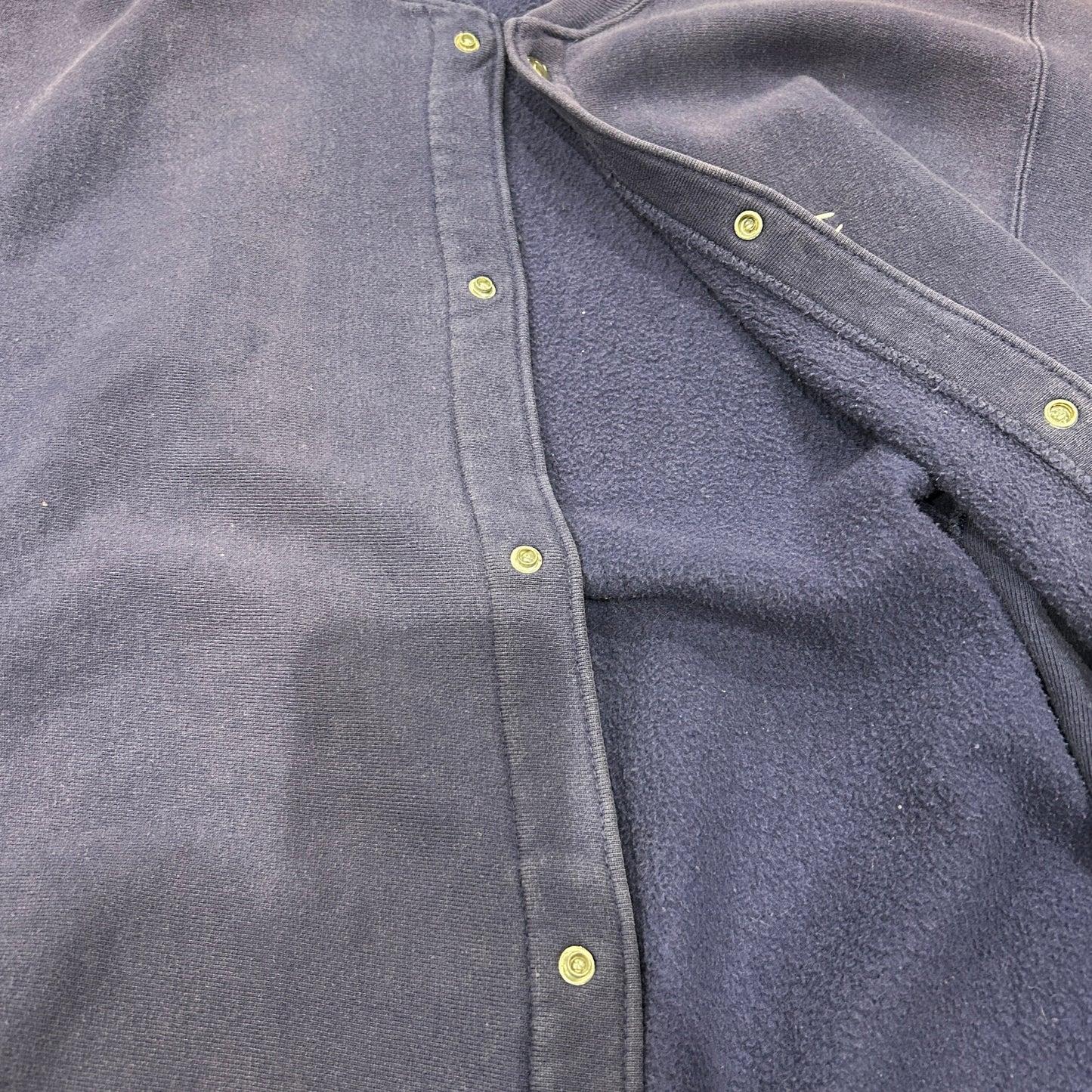 90's Champion Reverse Weave リバースウィーブ スナップカーディガン フェード ナス紺(XL)/A6685R-SO