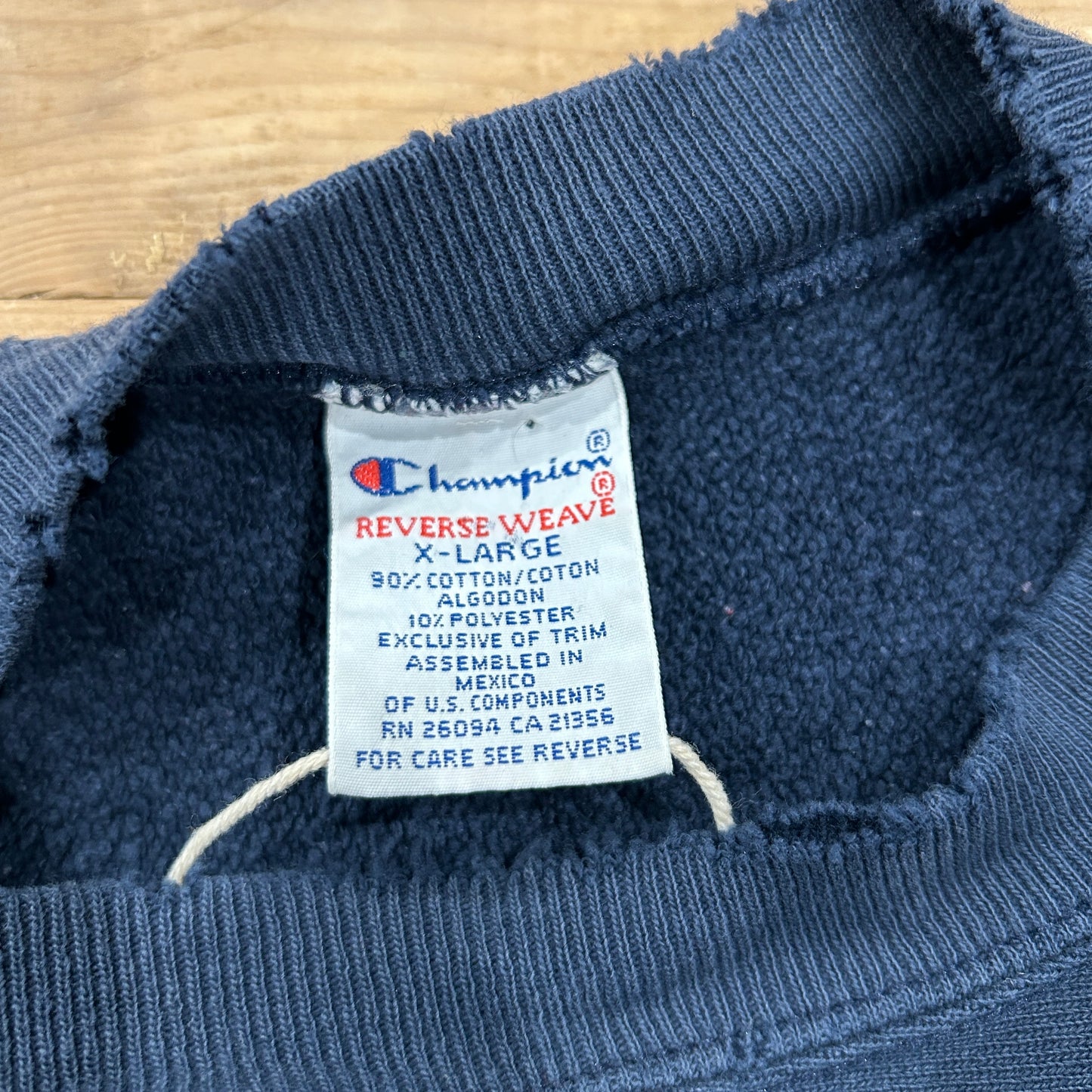 90's Champion Reverse Weave リバースウィーブ GEORGE TOWN 紺(XL)/A2674R-SO
