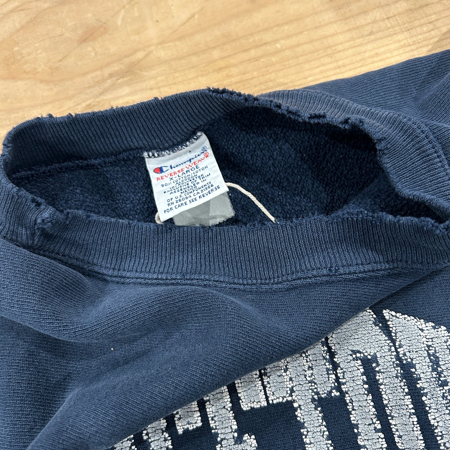 90's Champion Reverse Weave リバースウィーブ GEORGE TOWN 紺(XL)/A2674R-SO