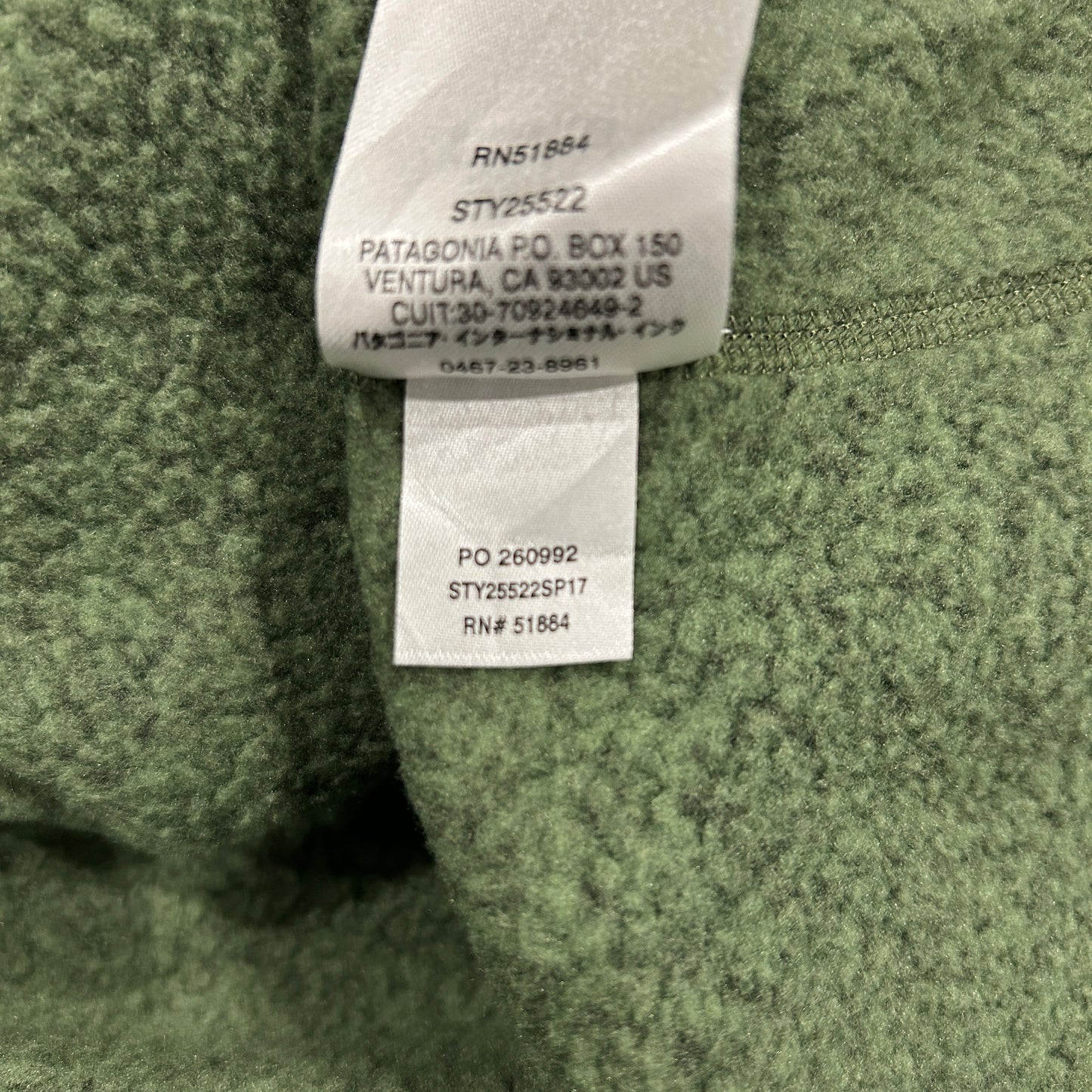 SP17 Patagonia パタゴニア ベターセーター 1/4ジップ 緑 (XL)/A5037F-SO