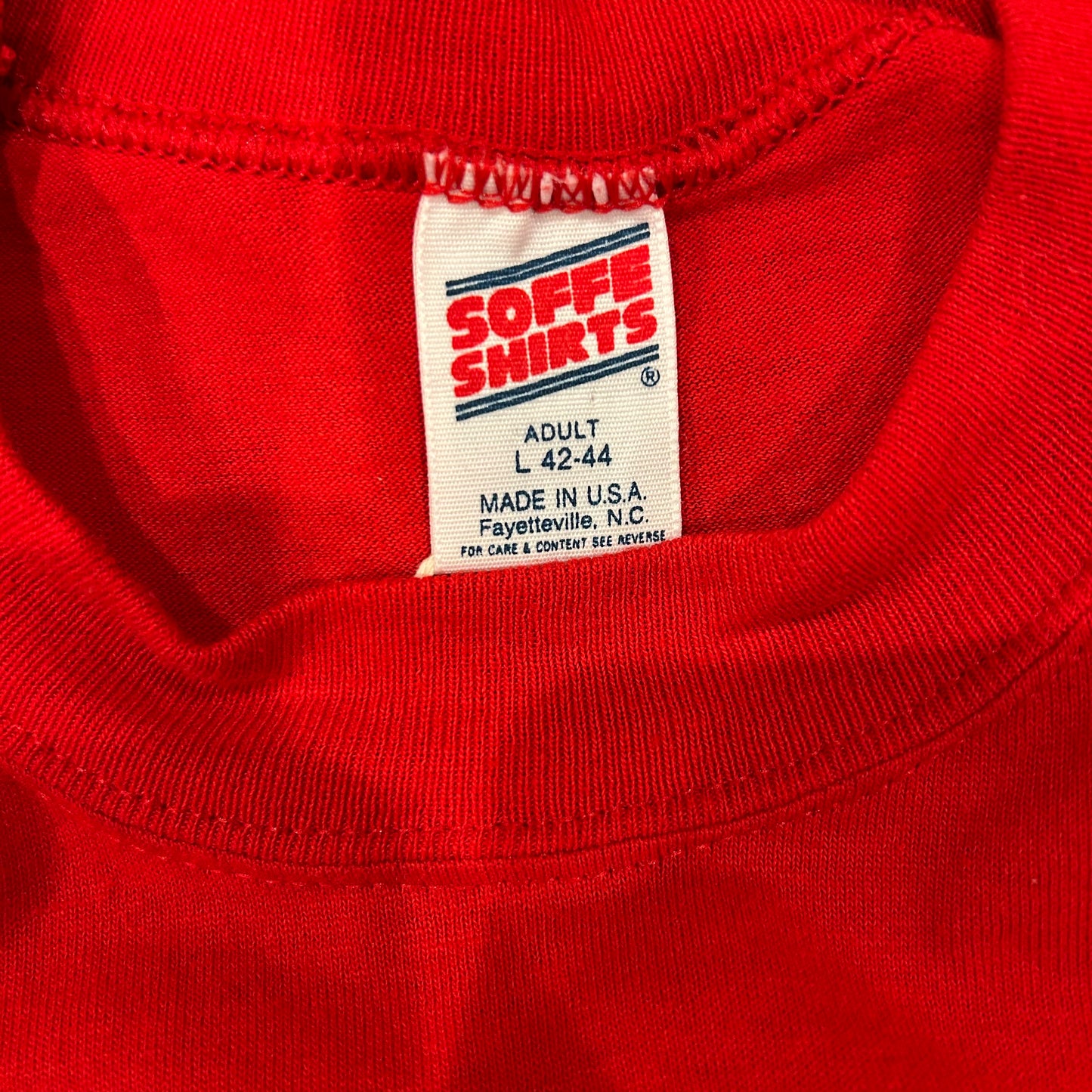 90's SOFFE USMC ミリタリー ロゴTシャツ 赤(L)/A6396T-SO