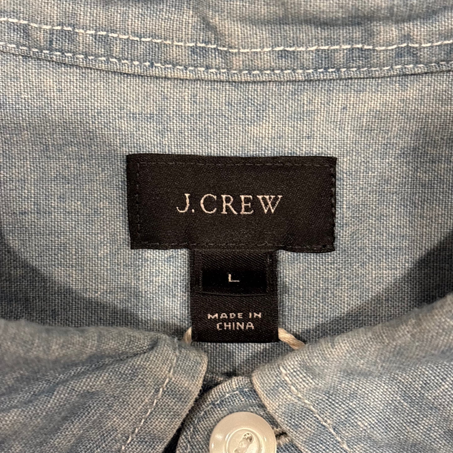 00's J.CREW ショートスリーブシャツ 水色 (L)/A7467S-SO