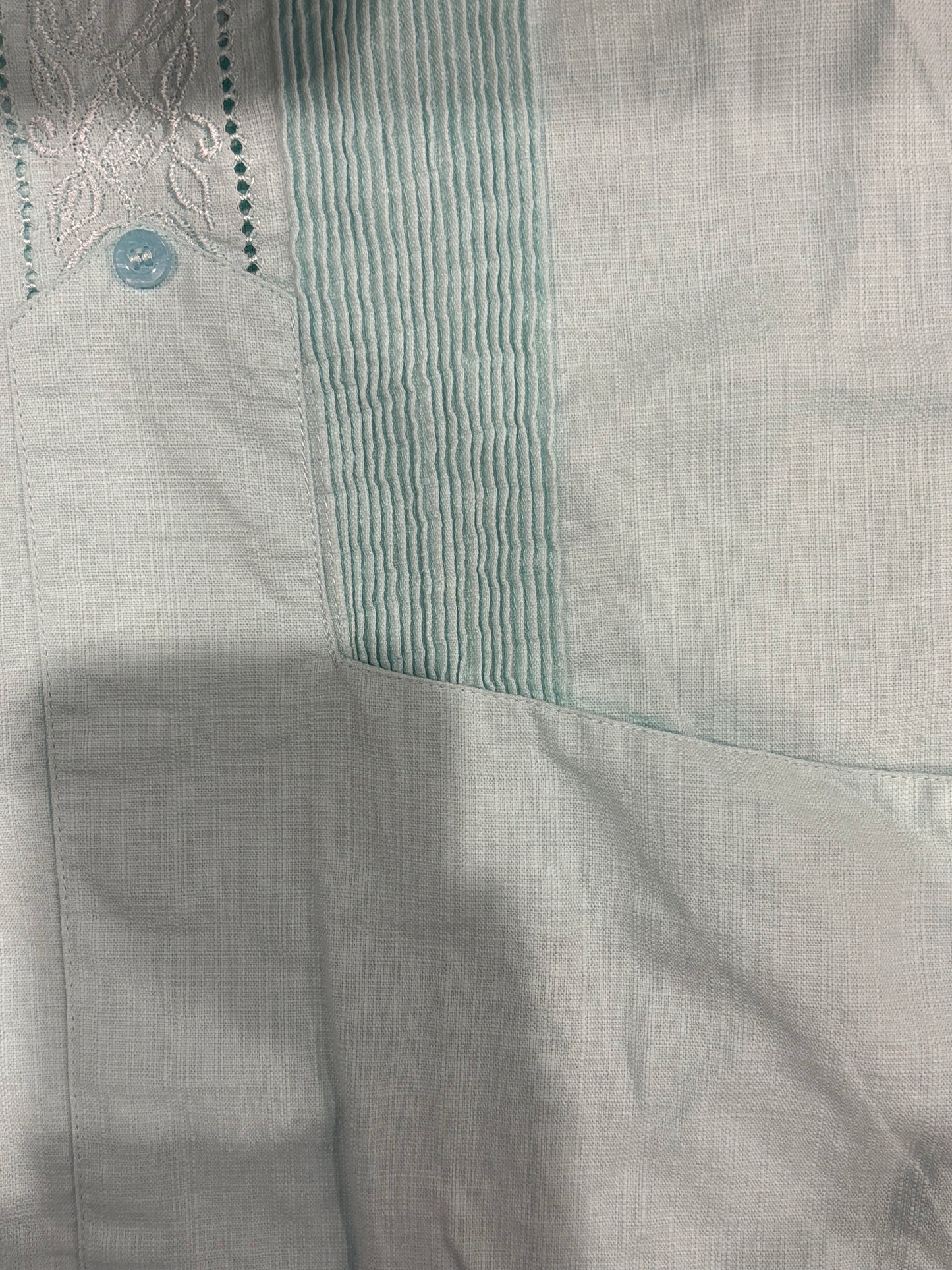00's YUCATAN キューバシャツ 水色 (XL)/A7641S-SO