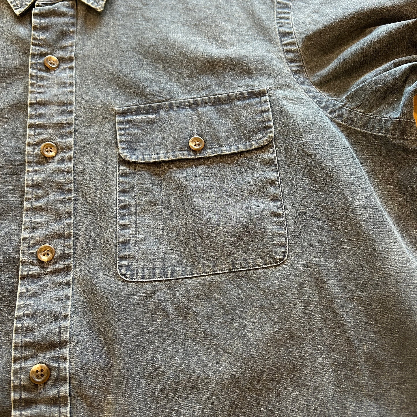 00's Ralph Lauren ラルフローレン コットン ワークシャツ グレー (M)/B2912SH-SO
